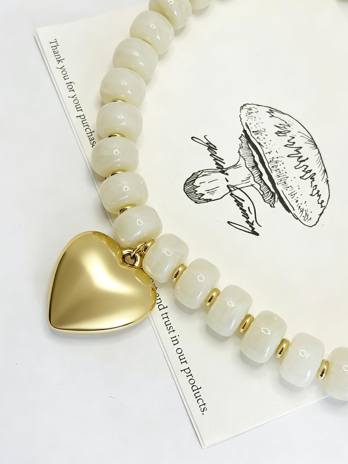 joymiao Chunky Heart Necklaces for Women Beaded Necklaces Colorful Resin Beaded Choker Necklace Statement Necklace Trendy Jewelry