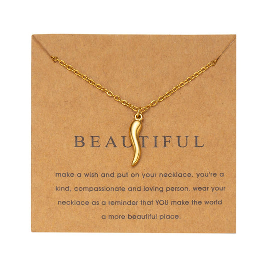 ZKJTEARY Italian Horn Necklace for Women Trendy Dainty 18K Gold Plated Charm Cornicello Cornetto Pendant Minimalist Delicate Italian Horn Jewlery for Women Mom Girlfriend