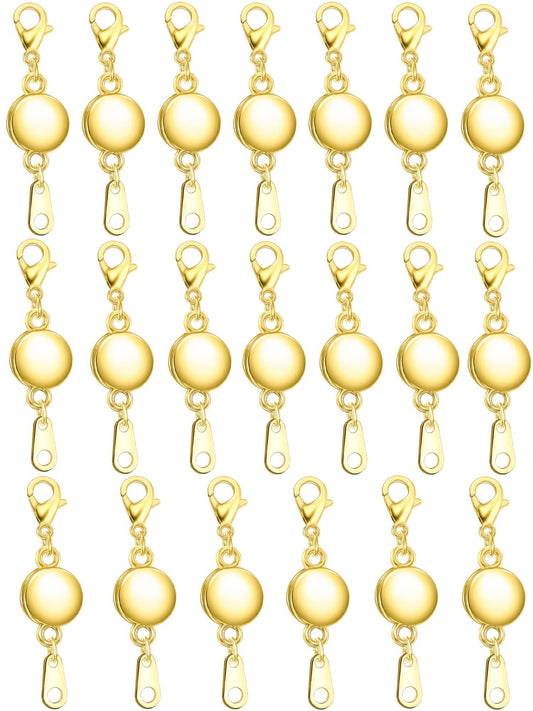 Dailyacc Magnetic Necklace Clasps and Closures - Round Bracelet Extender Clasps for Jewelry Making
