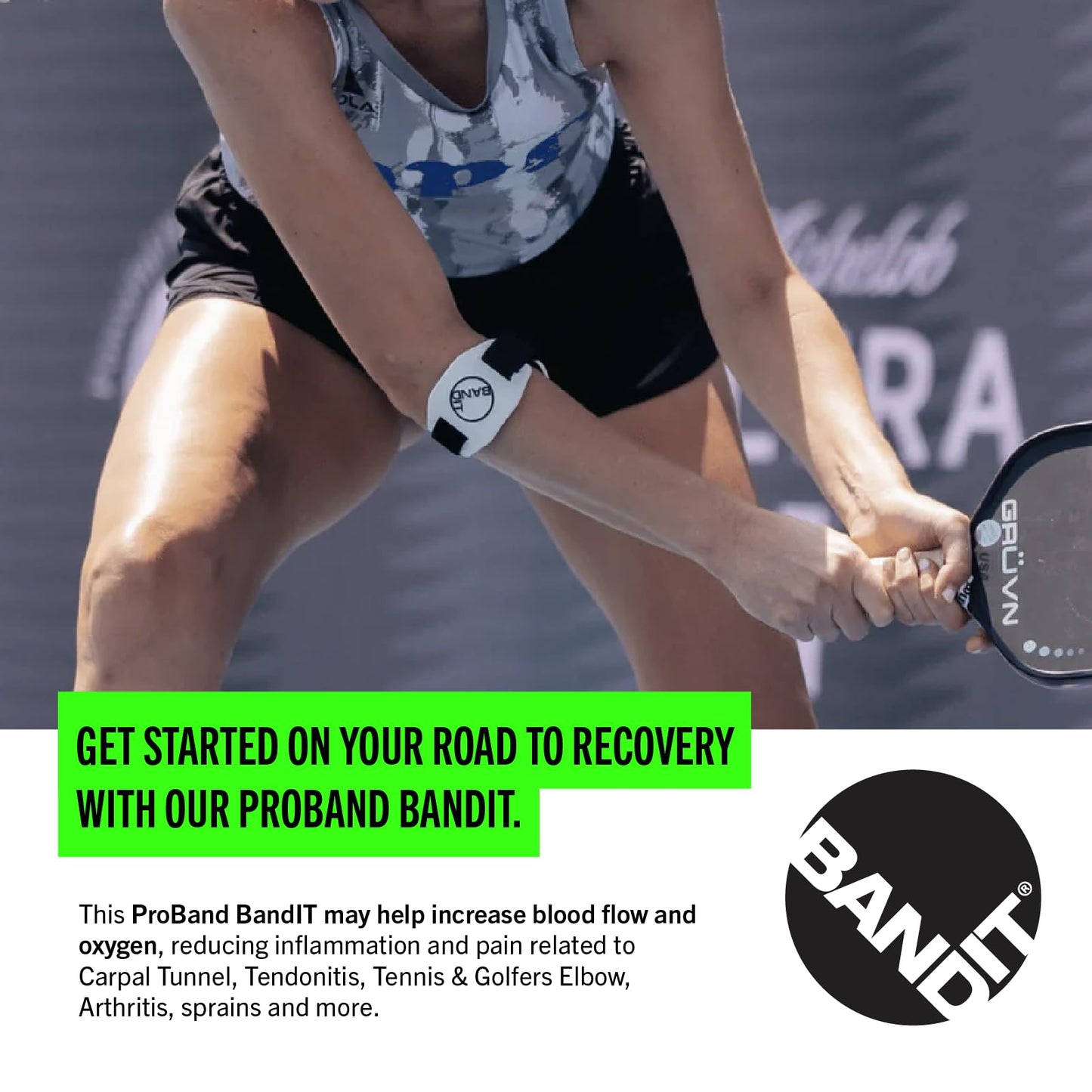 BandIT ® Therapeutic Arm Band for Elbow & Forearm Pain Relief, Anatomically Focused Dynamic Compression Band for Carpal Tunnel, Tendonitis, Tennis Elbow, Golfers Elbow, Sprains, & Arthritis, White