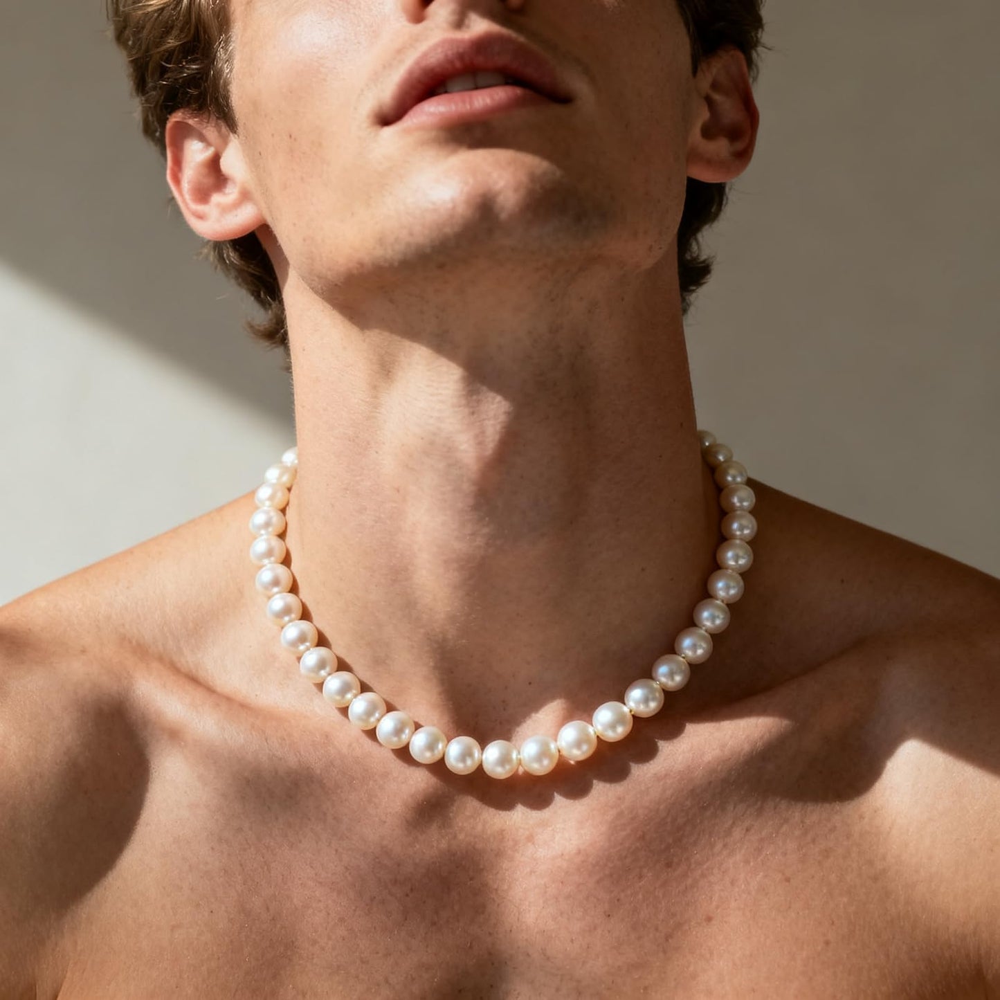 POPLYKE Pearl Necklace Men Women 925 Sterling Silver collar de perlas para hombre Bead Pearls Jewelry Gifts