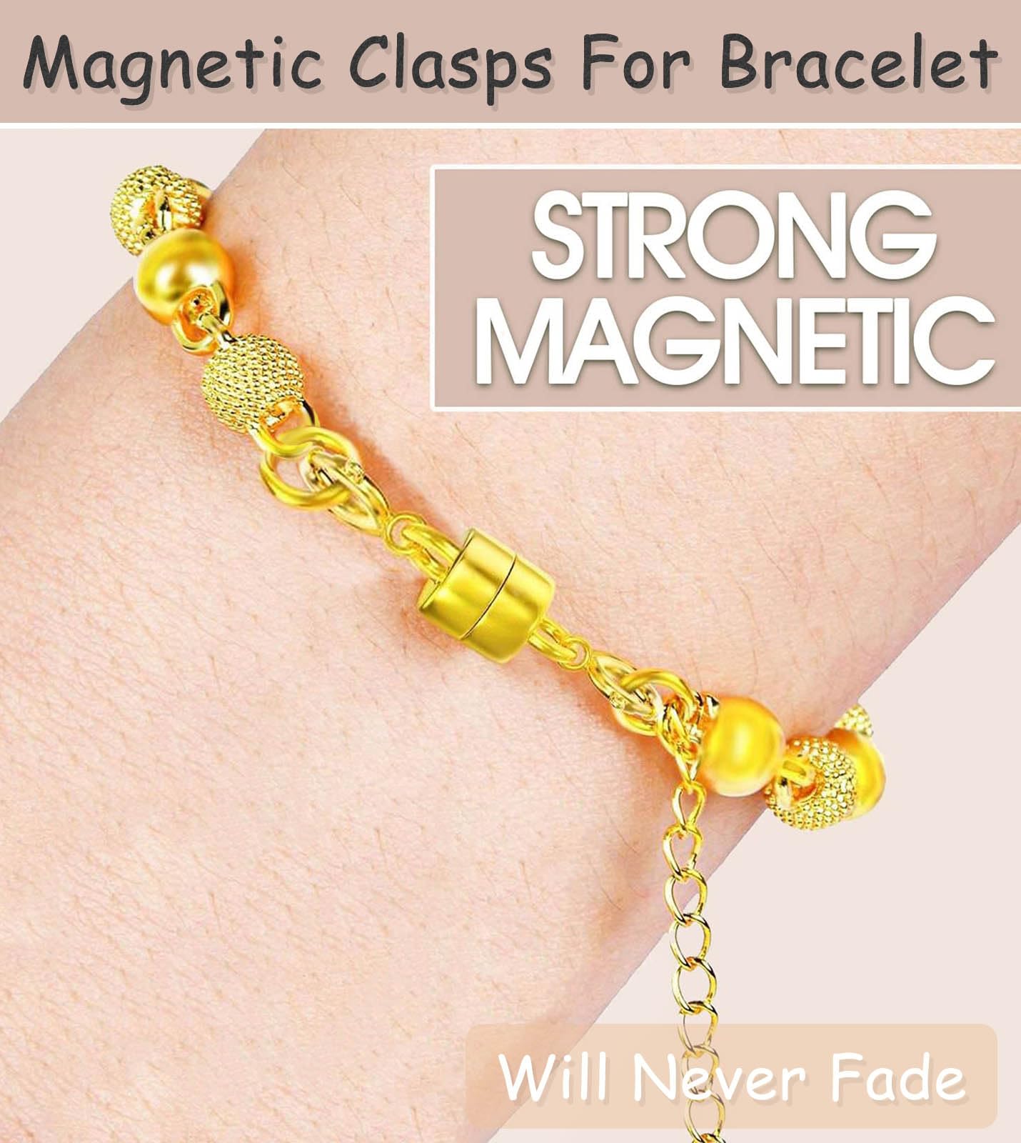 Dailyacc Magnetic Necklace Clasps and Closures, Double Open Bracelet Extender for Jewelry Converters Clasp (6 Gold, 6 Silver)