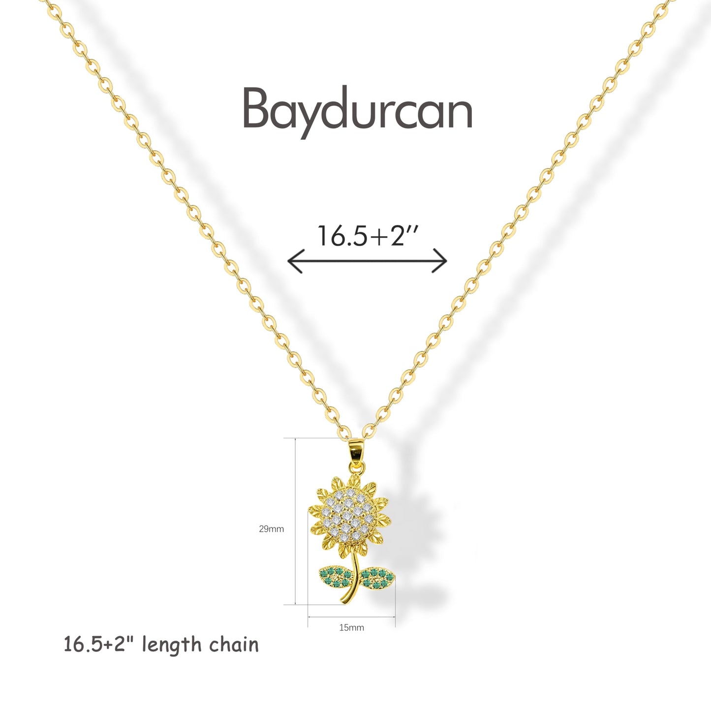 Baydurcan Sunflower Necklaces for Women Sunflower Gifts going Away Gifts for Coworkers Women (Sunflowers)