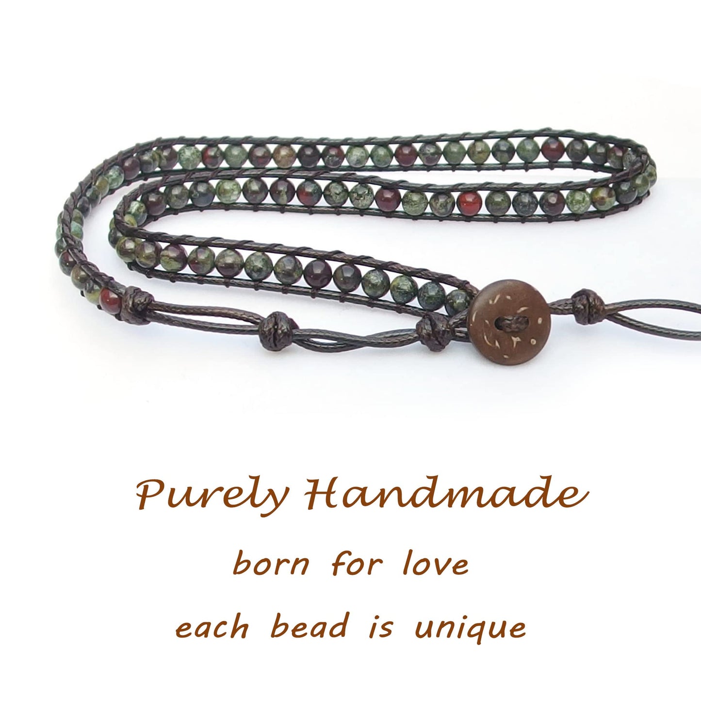Ayriwoyi Leather Wrap Bracelet for Women Beaded Wrap Bracelets for Women Natural Stone Bracelet Womens Boho Adjustable Handmade Bracelet