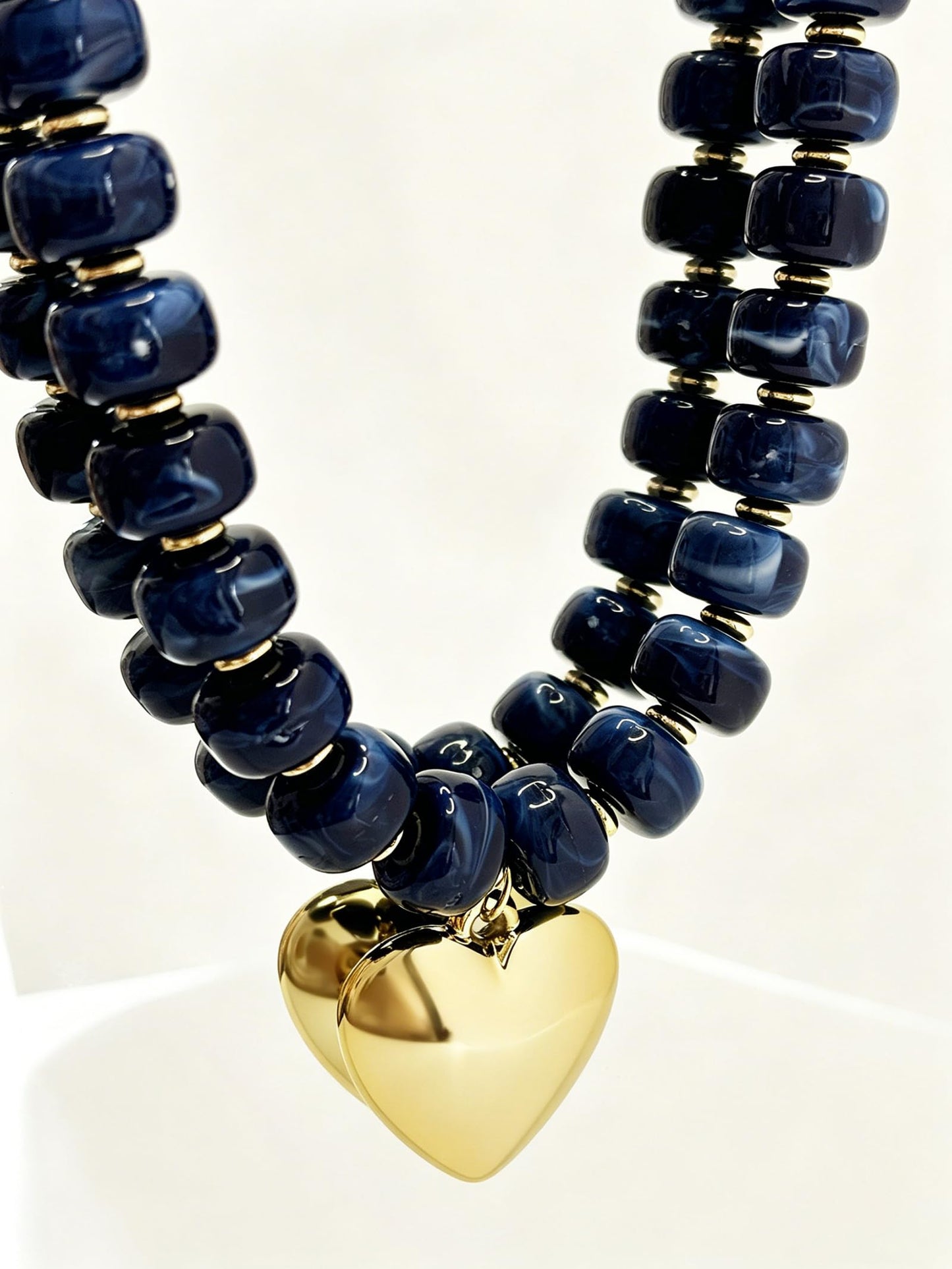 joymiao Beaded Necklace for Women Big Bead Necklace Choker Boho Bead Chunky Beaded Necklace Trendy Statement Necklaces Summer Jewelry