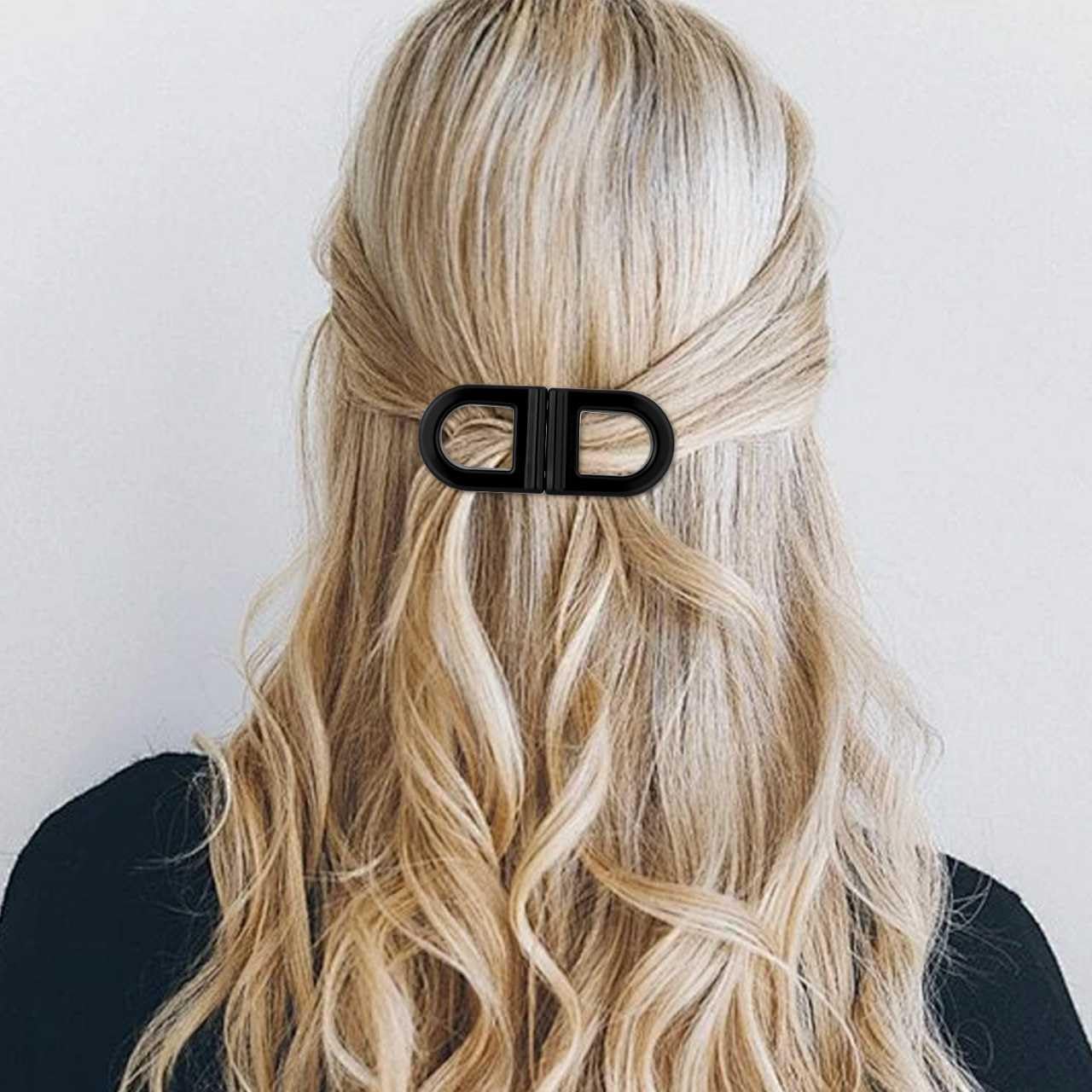 Magnetic Hair Clips for Women - Strong Hold No-Slip No Crease 2-in-1 Hair Styling Clips, Gentle on All Hair Types for Easy Everyday Hairstyles (A: Leopard & Black)