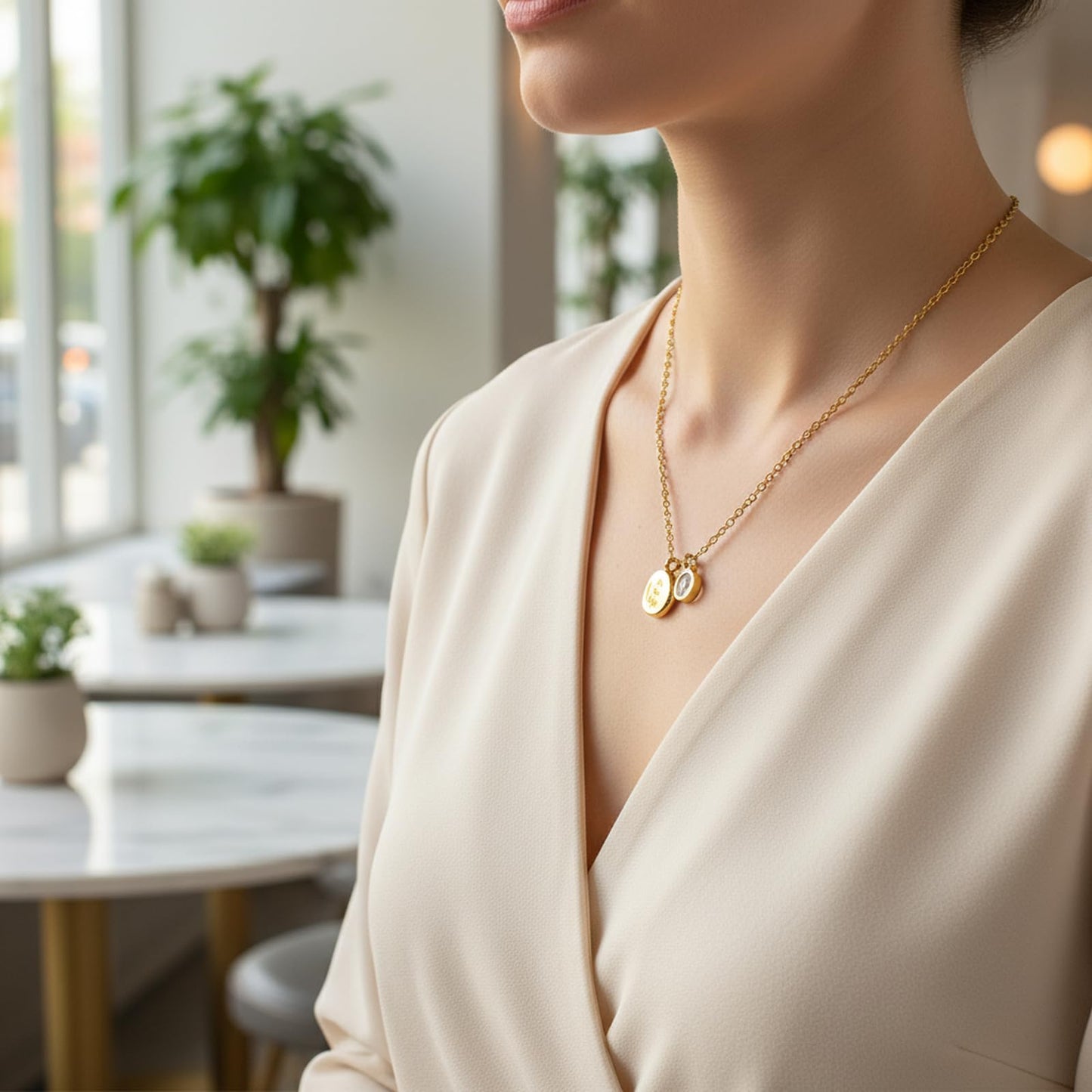VLIEGEN Mustard Seed Necklace - Stainless Steel Faith Mountain Jewelry for Women & Men styleQ