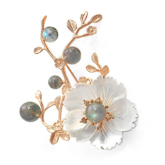 (XZ2020-3) CCijiNG Brooches for Women with Crystal, Pink Flower, Rhinestone Brooches Pins Elegant Jewelry Blossom Fashionable Gifts Ladies Bouquet Brooches Pin for Birthday, Party, New Year, Wedding,