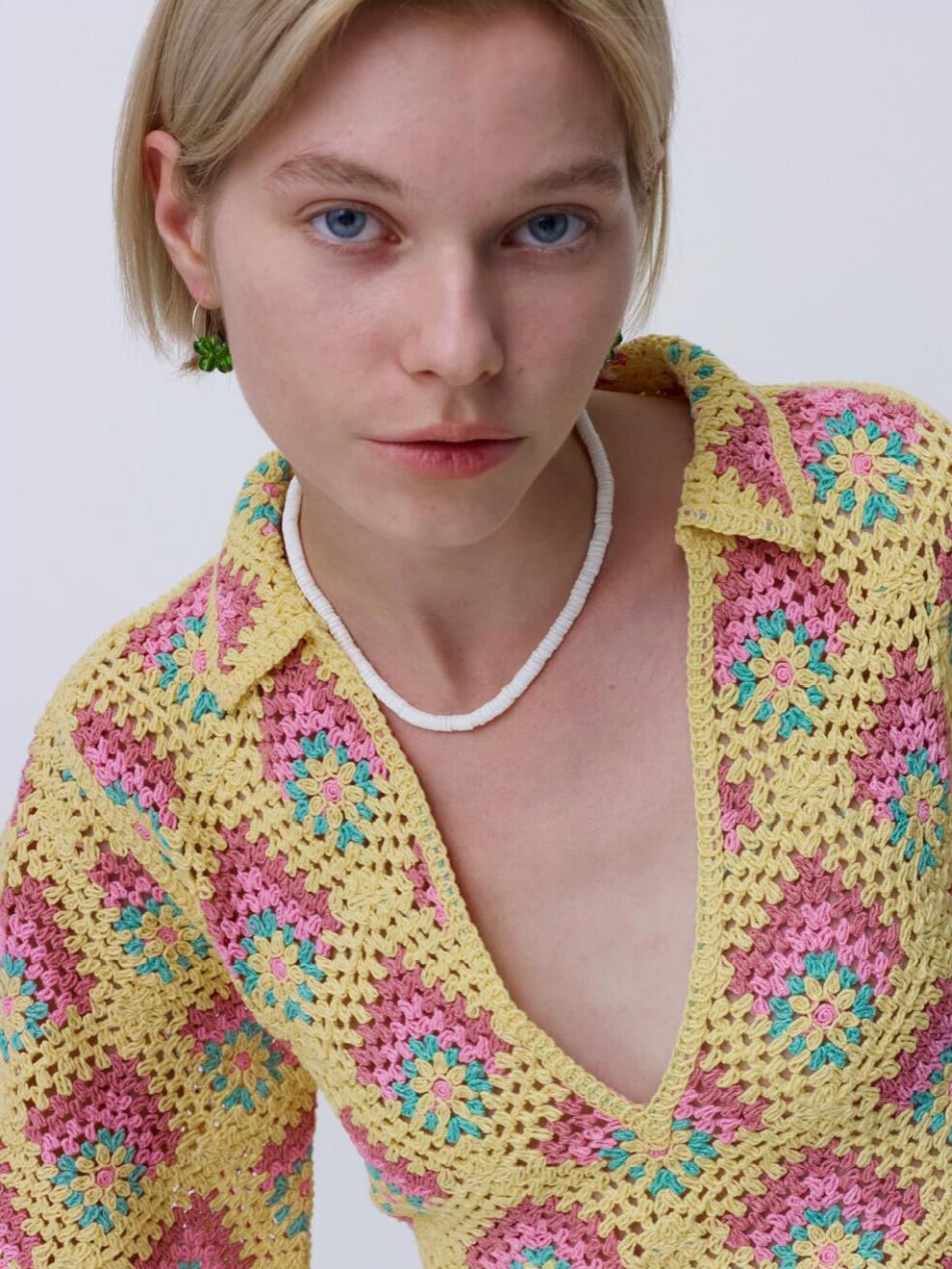 POTESSA White Puka Shell Necklace for Women Hawaiian Beachy Beaded Pooka Necklace Smooth Shell Chip Surfer Jewelry