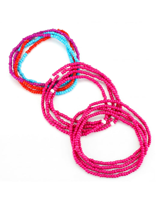 JeryWe Waist Beads for Women African Body Chain - Handmade Adjustable Colorful Elastic Waist Beads Stretching Body Accessories Belly Body Jewelry for Women Plus Size Beach Bikini Jewelry 05