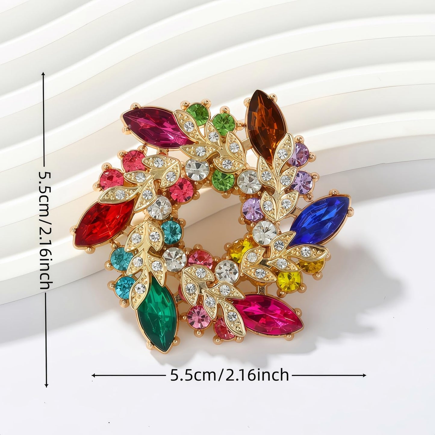 Yaximhozz 2pcs Rhinestone Brooch Pin for Women Dress Elegant Stylish Crystal Brooches Fashion Accessories Pins Lapel Boutonniere Ideas Wedding Christmas Birthday Jewelry Easter Gift (14 Gold Bird/Colorful)