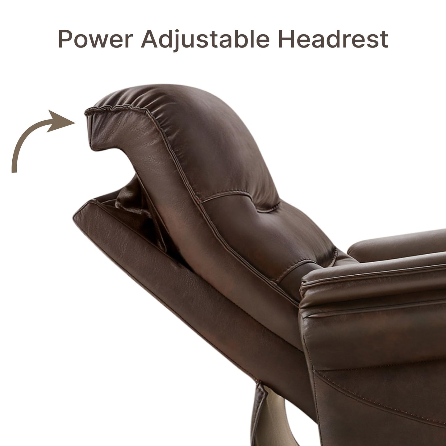 KISLOT Power Recliner Chair with Adjustable Headrest and Footrest, Dual Motor Leather Reclining Chair with USB/Type-C Charging, Zero Gravity Modern Electric Recliner for Adults Living Room Bedroom