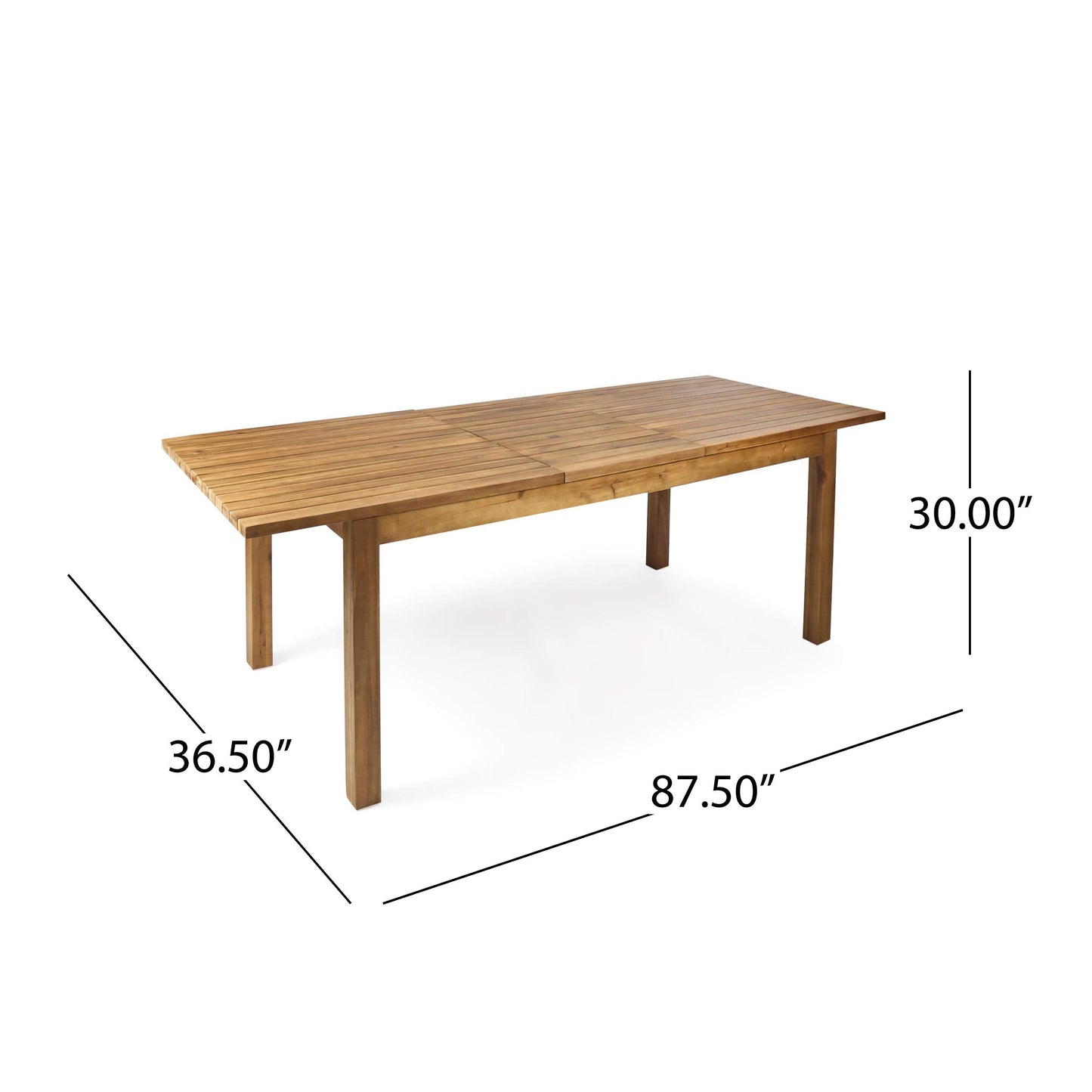 Christopher Knight Home Wilson Outdoor Expandable Acacia Wood Dining Table , Teak Finish