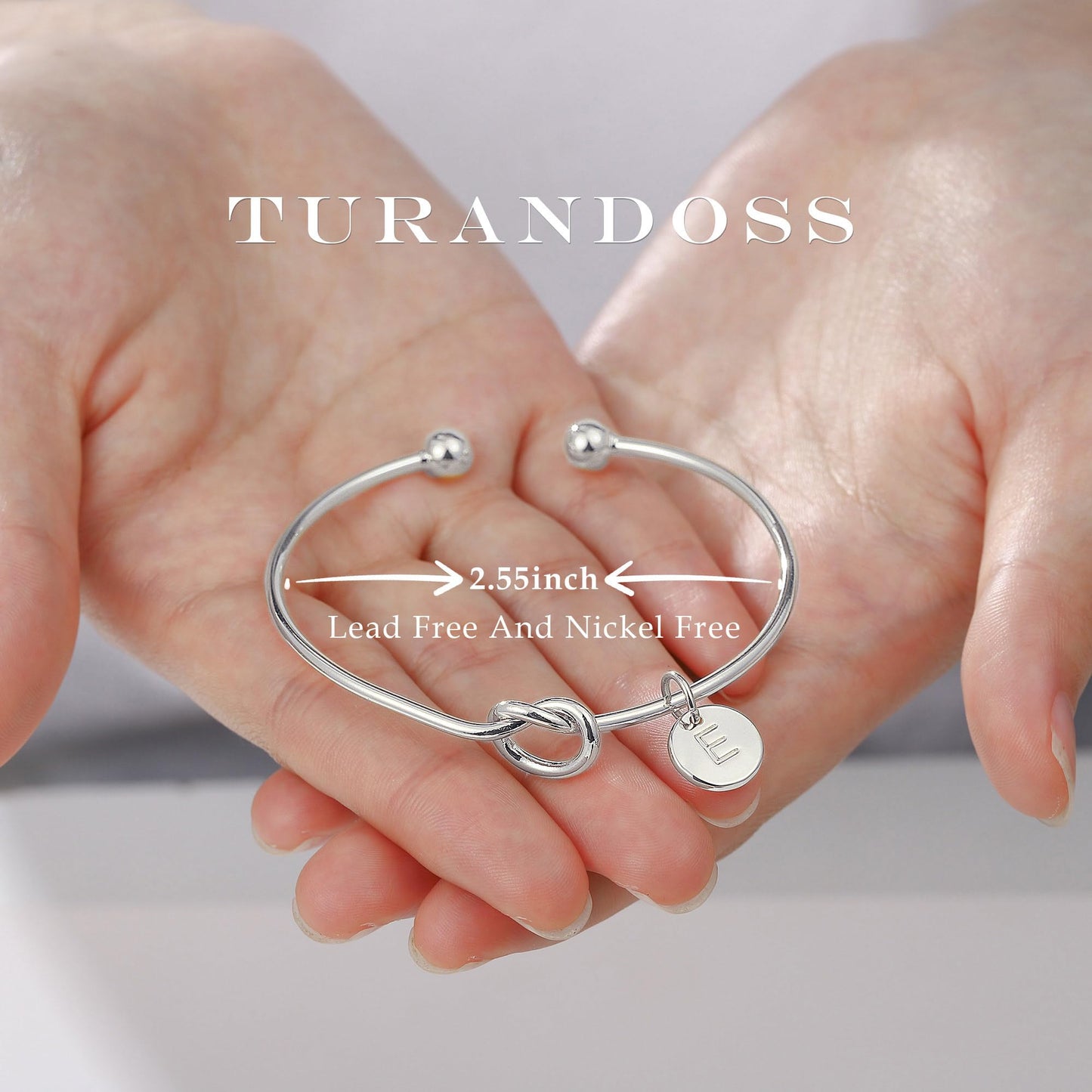 Turandoss Gifts for Women - Birthday Gifts for Friend Her, Small Initial Knot A Bracelets for Women Jewelry