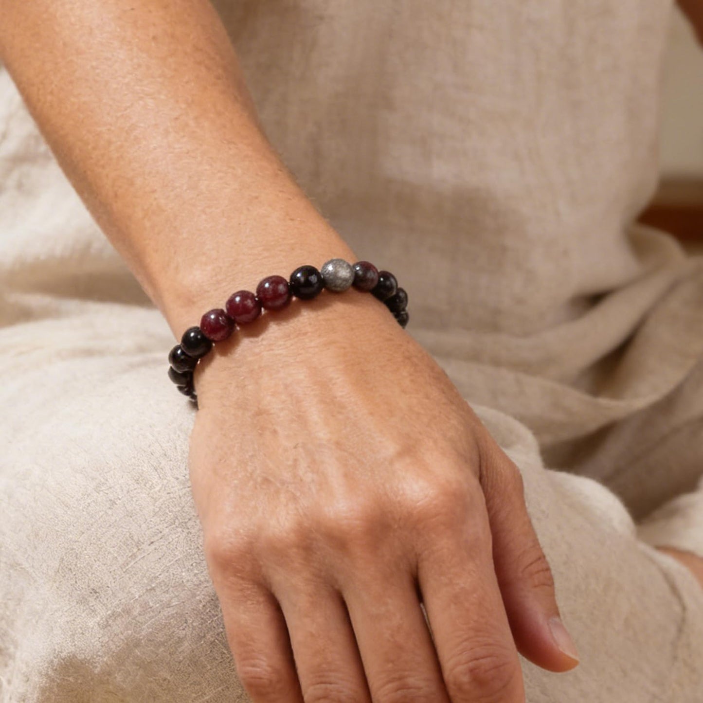 Someki Menopause Bracelet for Women Natural Stone Stress Anxiety Relief Healing Bracelet Beaded Bracelets Wellness Jewelry Birthday Gift for Her