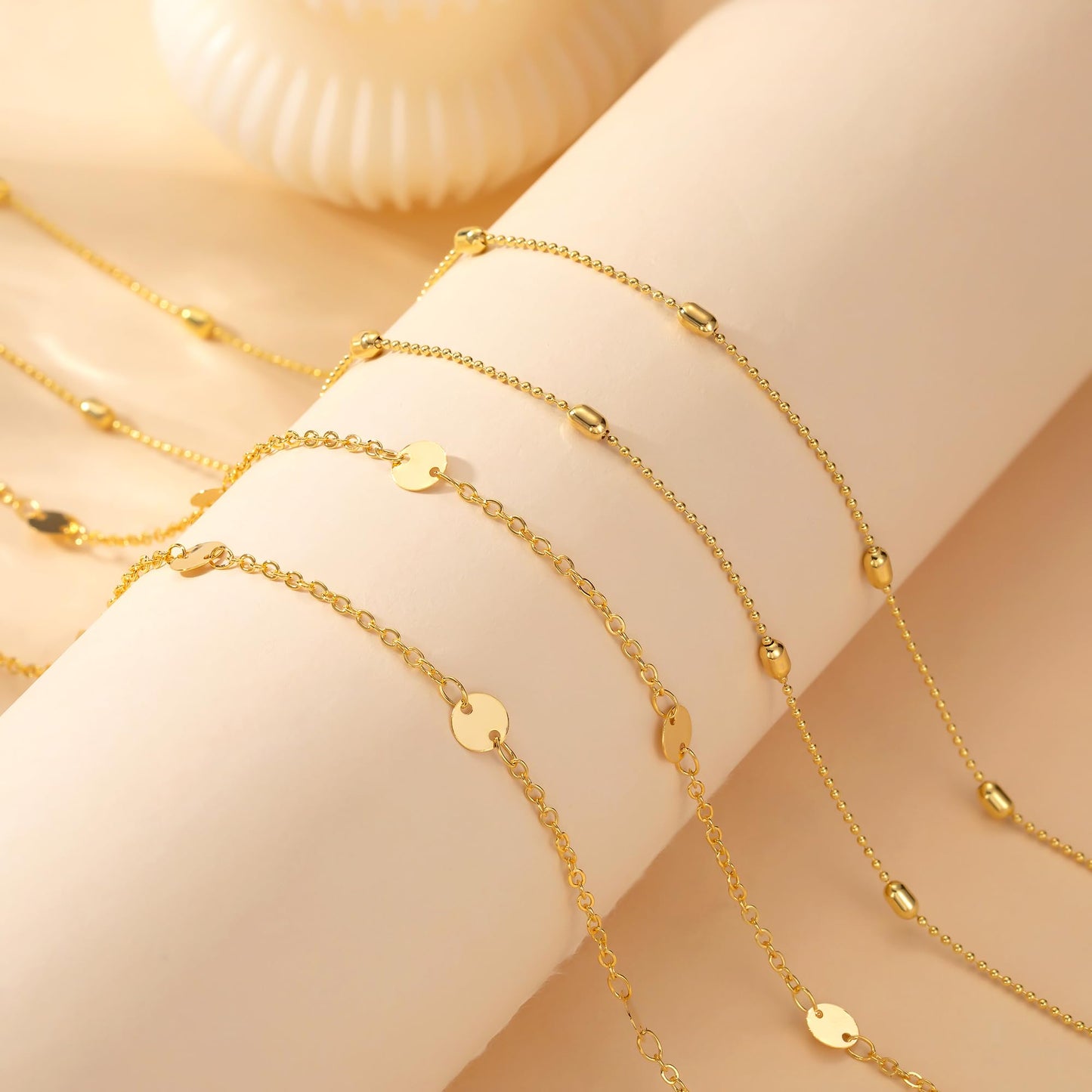 CHESKY Gold Waist Beads, Dainty 14k Gold Plated Waist Chain Body Chain Jewelry for Women Hypoallergenic Belly Chain Non Tarnish Waterproof Gold Belly Button Ring Jewelry for Women Gifts