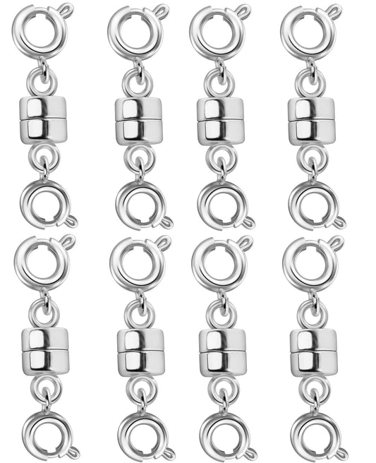Dailyacc Magnetic Necklace Clasps and Closures, Double Open Bracelet Extender for Jewelry Converters Clasp (14k Gold, Silver)