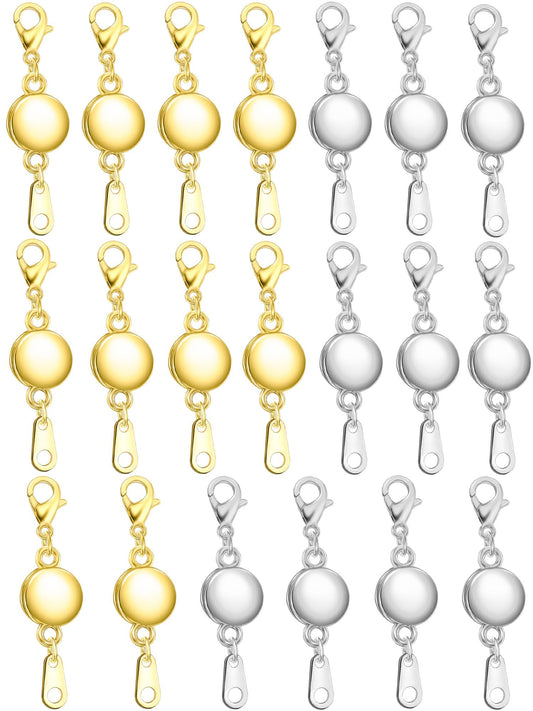 Dailyacc Magnetic Necklace Clasps and Closures - Round Bracelet Extender Clasps for Jewelry Making