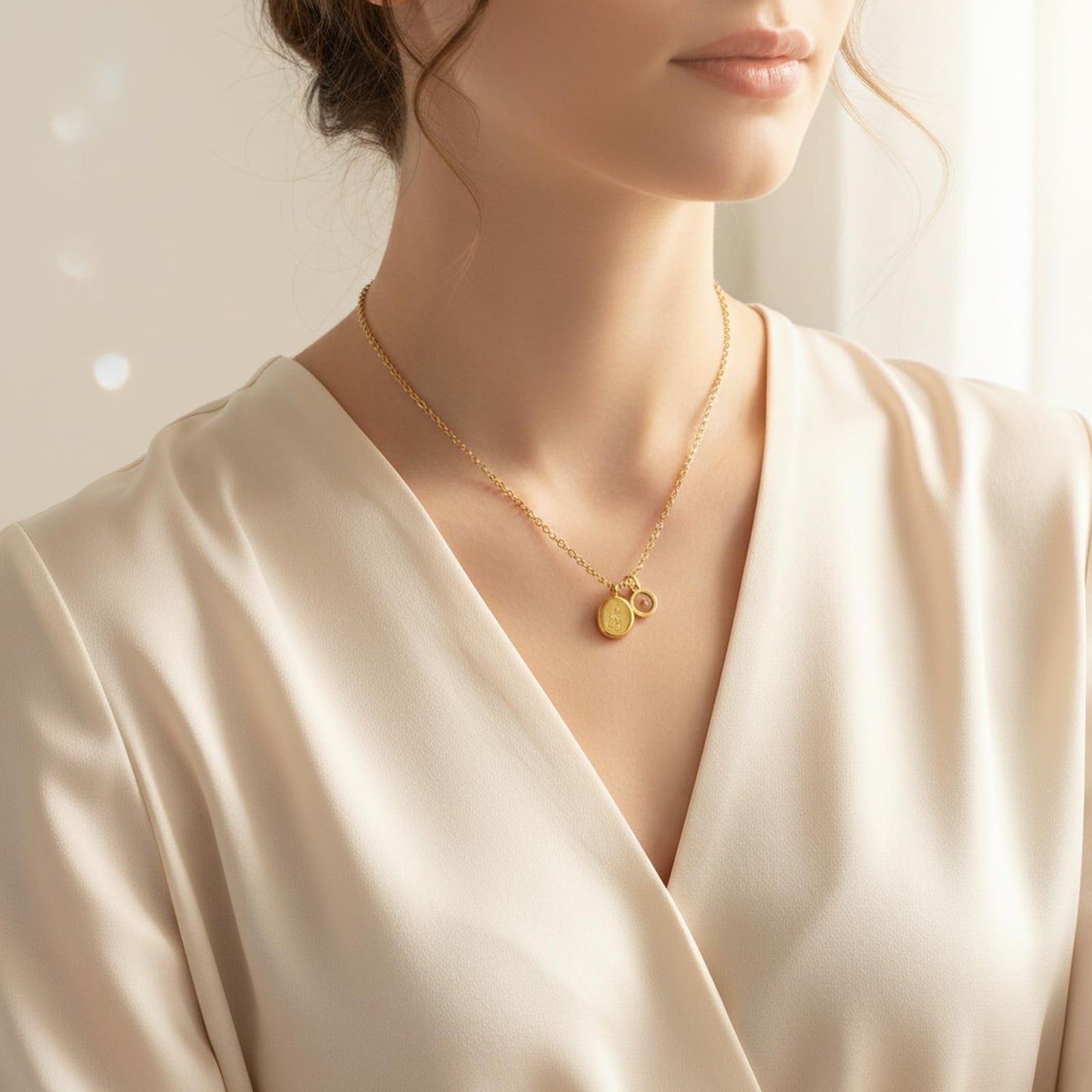 VLIEGEN Mustard Seed Necklace - Stainless Steel Faith Mountain Jewelry for Women & Men styleQ