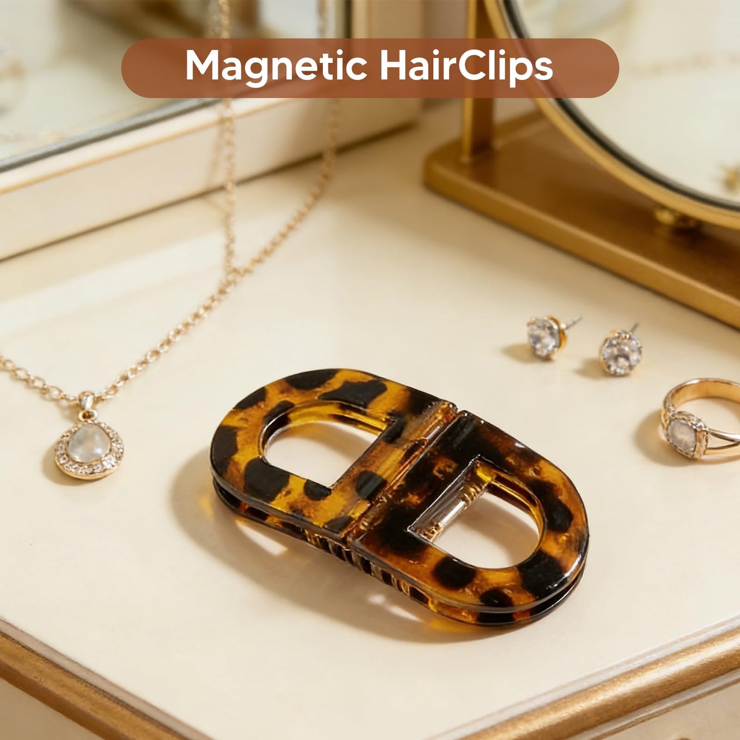 BFRAHD 2PCS Magnetic Hair Clips for women,No Crease Hair Clips Strong Hold,Seamless 2-in-1 Design for Everyday Hairstyles | Creaseless Hair Clips Gentle on Fine to Thick Hair,Portable Set