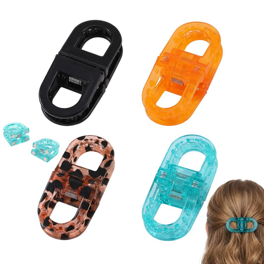 4pcs Magnetic Hair Clips for Women, Non-Slip Design for Daily Styling, Versatile Use for All Hair Types,Black, Blue and Orange Colors, Easy to Use and magnetic hair clips for women