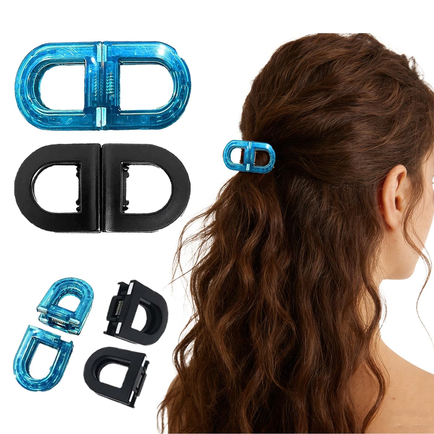 4Pcs Magnetic Hair Clips – Strong Hold No-Slip Magnetic Hair Styling Clips,Seamless 2-in-1 Design for Easy Everyday Hairstyles,Clip No Crease,Gentle on All Hair Types Strong Hold