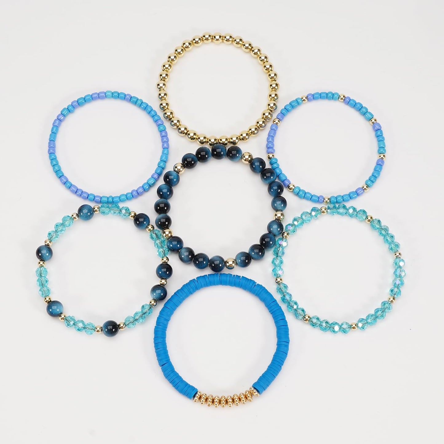Briutn Bohemian Bracelet Stack Stackable Bracelets for Women Multi-Layered Fashion Accessories
