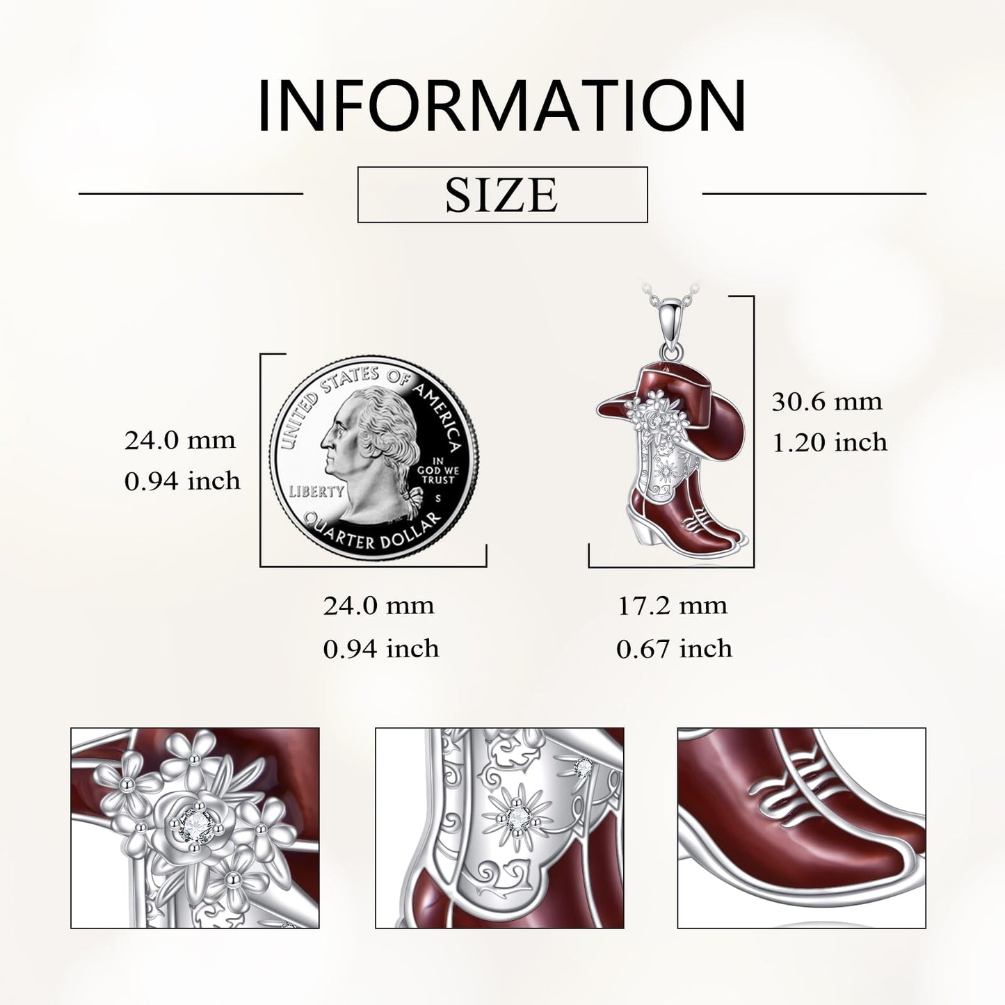 Grmdit Cowgirl Necklace for Women S925 Sterling Silver Cowboy Pendant Necklaces collar vaquero para mujer Western Jewelry Gifts for Cowgirl Cowboy
