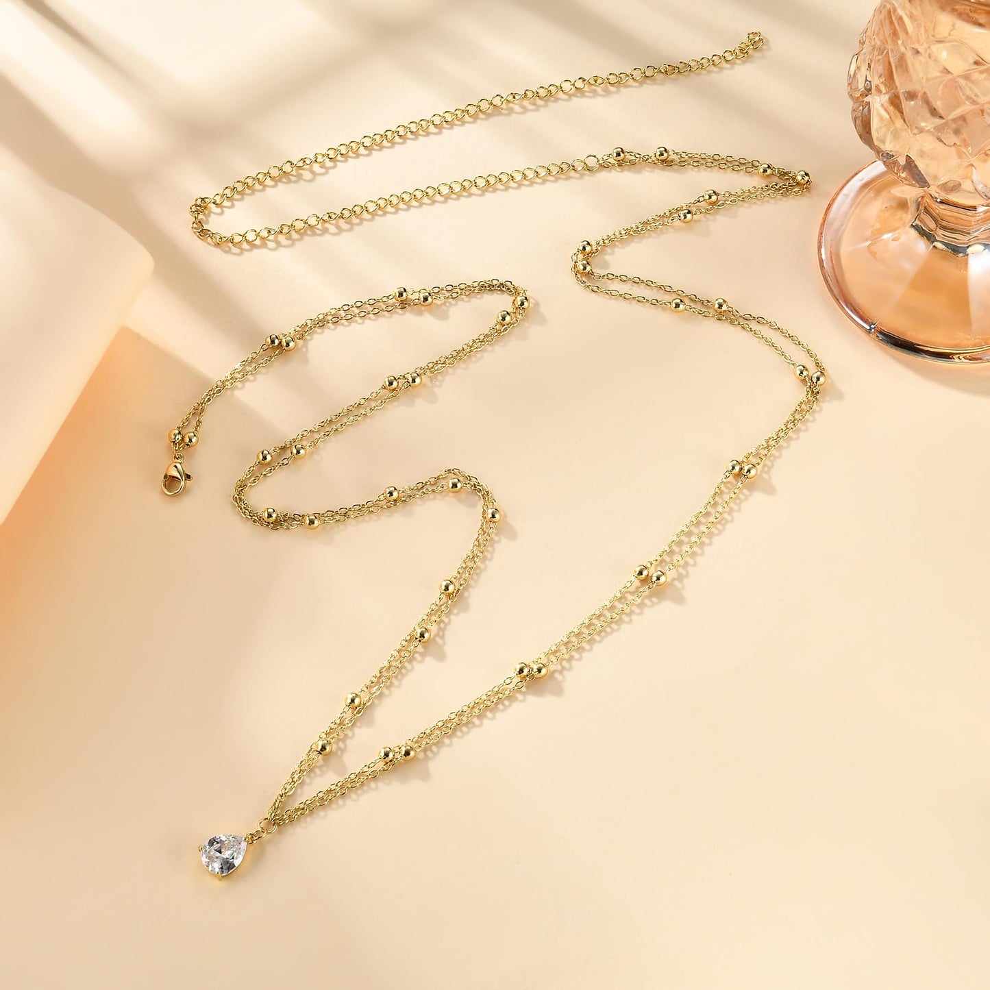 Blpinro Waist Bead Chain for Women, 14k Gold Plated Body Chain, Sexy Gold Belly Chain for Bikini Beach Summer Wear, Everyday Jewelry Gifts Adjustable Length (27-37 Inches)