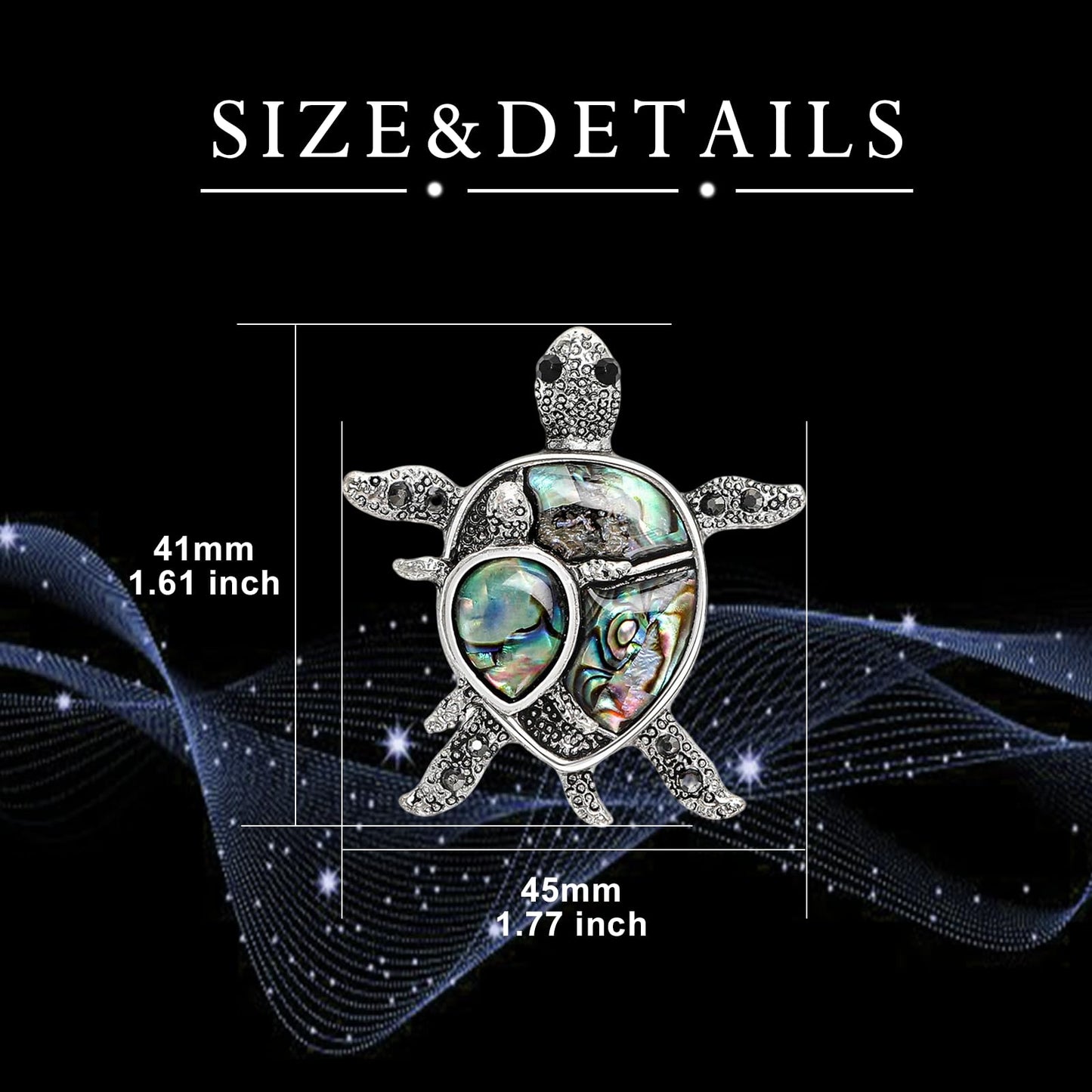 Sea Turtle Brooch for Women Abalone Shell Parent and Child Turtle Brooch Animal Jewelry Mother's Day Birthday for Mother Wife