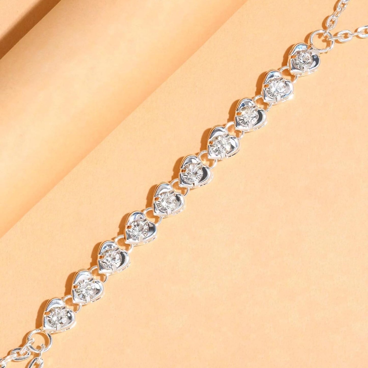 Silver Plated Body Chains for Women, Sexy Layered Belly Waist Chain Crossover Bikini Bra Chain, Summer Beach Rhinestone Body Jewelry(Heart)