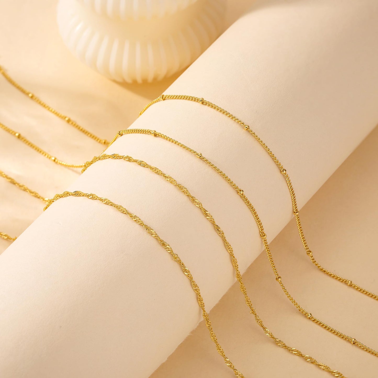 CHESKY Waist Beads for Women, Dainty 14k Gold Plated Waist Chain Gold Chain Belt for Womens Simple Body Chain Jewelry for Womens Belly Chain Belt Accessories Gold Jewelry for Women Gifts