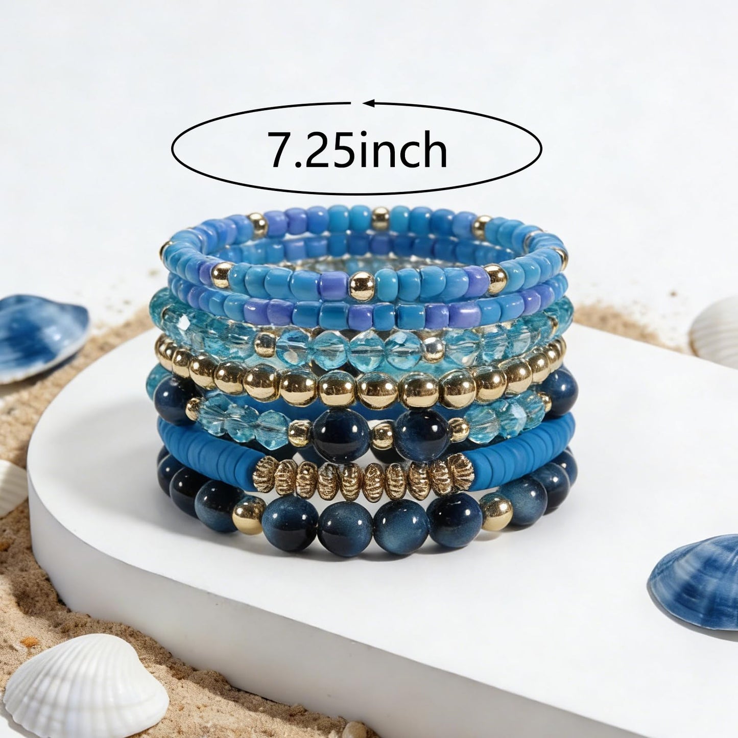 Briutn Bohemian Bracelet Stack Stackable Bracelets for Women Multi-Layered Fashion Accessories