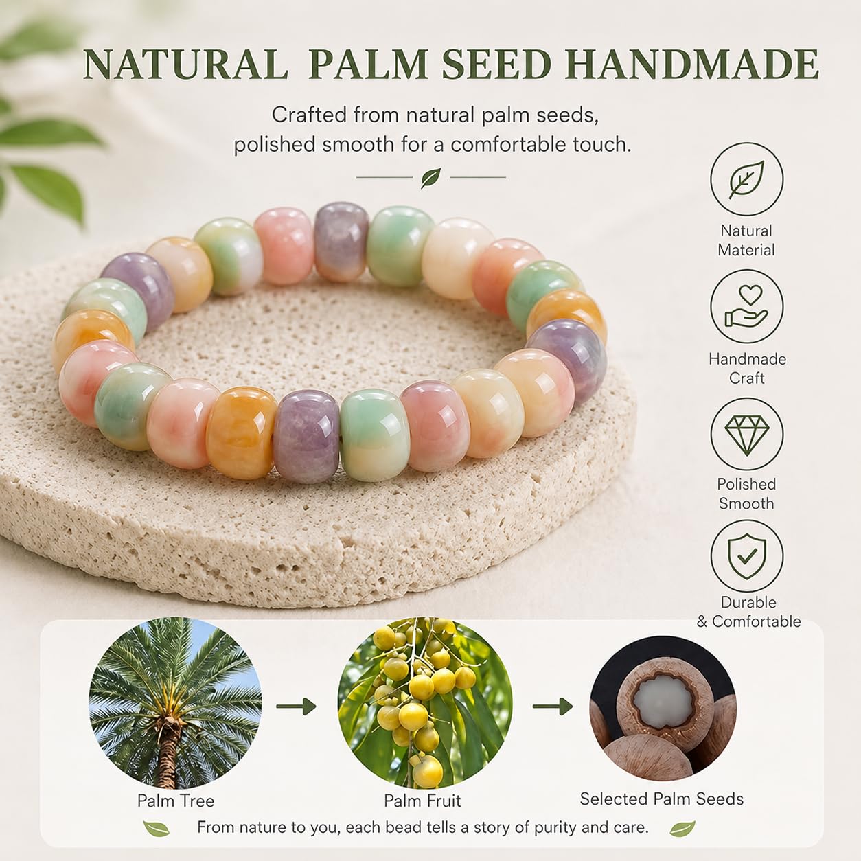 Embtrem Fidget Bracelet Bodhi Seed Bracelets Anxiety Fidget Bracelets Protection Healing Stretch Alleviate Anxiety Stress Protection Healing Bodhi Jewelry Gifts for Women Men