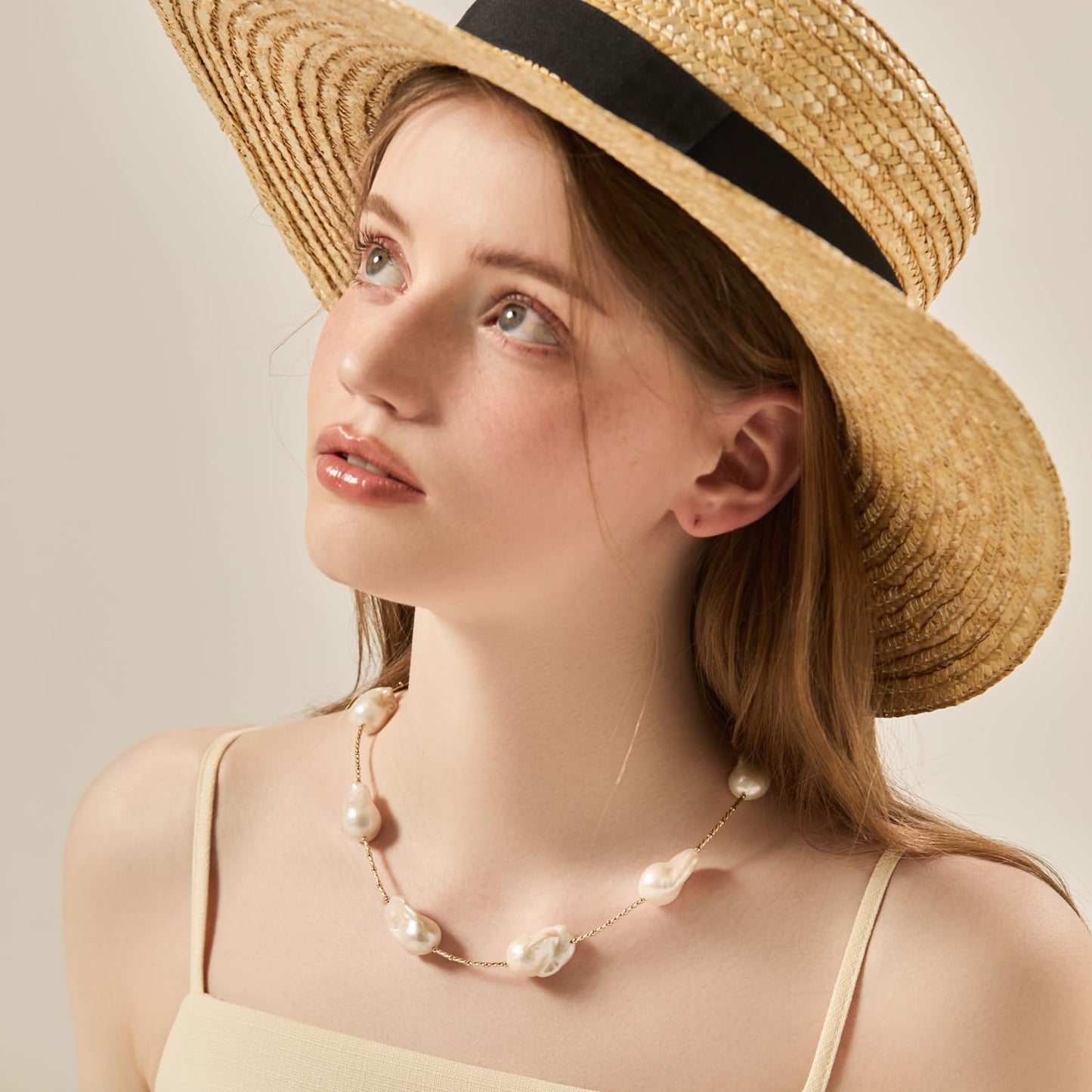Freshwater Pearl Necklaces for Women; Baroque Pearl Necklace; Long Pearls Necklace for Women; Pearl and Gold Necklace; Real Pearls Station Necklace