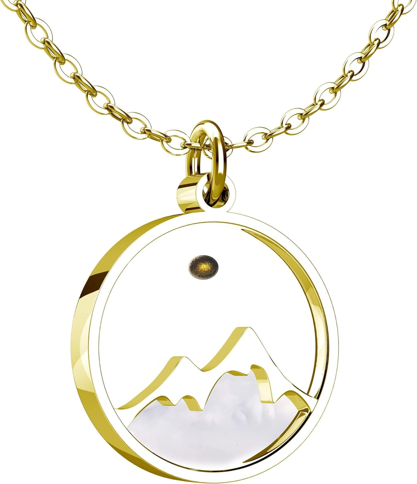 VLIEGEN Mustard Seed Necklace - Stainless Steel Faith Mountain Jewelry for Women & Men styleB
