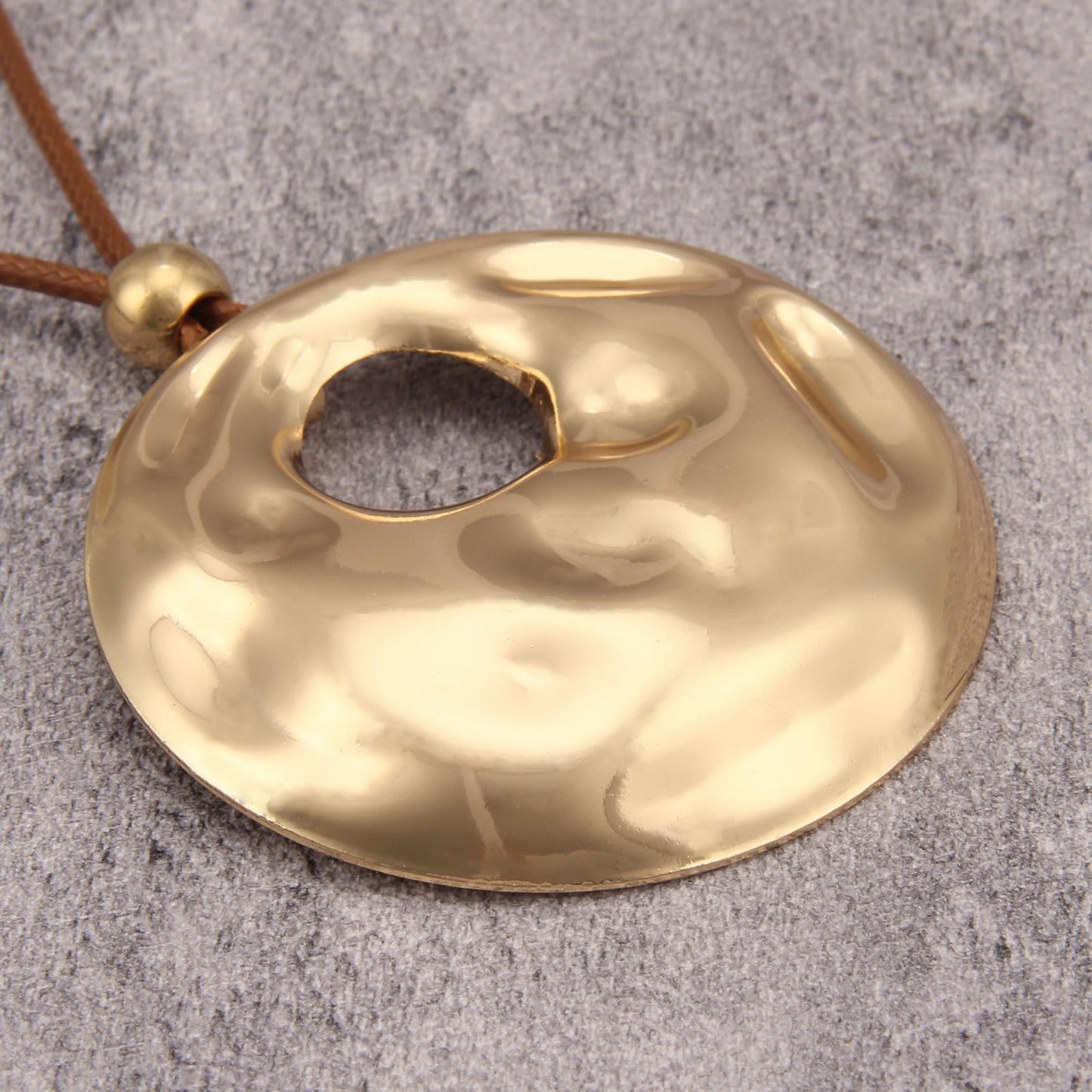 joymiao Boho Necklaces for Women Long Vintage Chunky Statement Necklace with Large Gold Pendant Bohemian Jewelry
