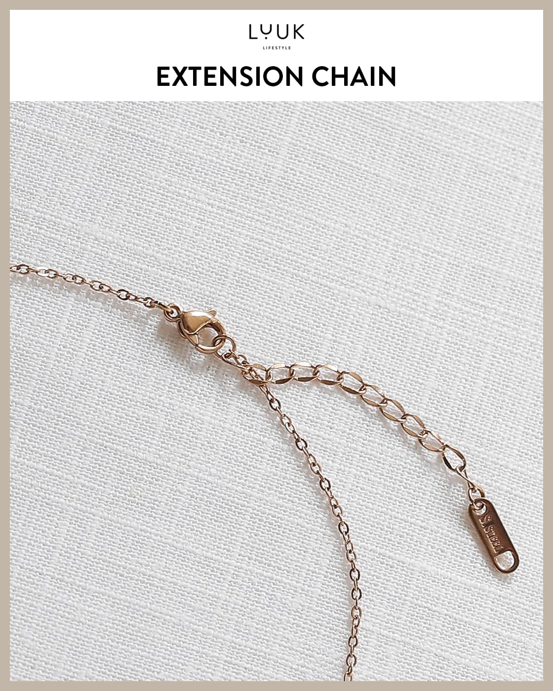 LUUK LIFESTYLE Filigree necklace in fine design with eternal love pendant and HAPPINESS gift card, 19” chain length, stainless steel, jewel to offer, trendy gift idea for women and teenager, rose gold