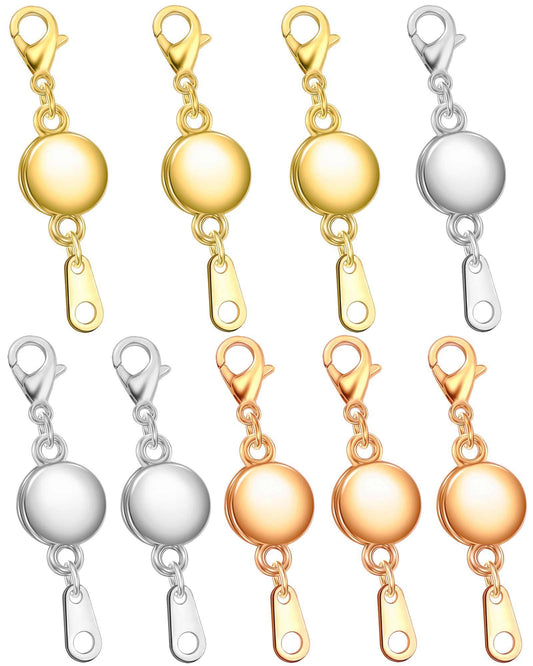 Dailyacc Necklace Clasps and Closures - Round Bracelet Extender Clasps for Jewelry Making