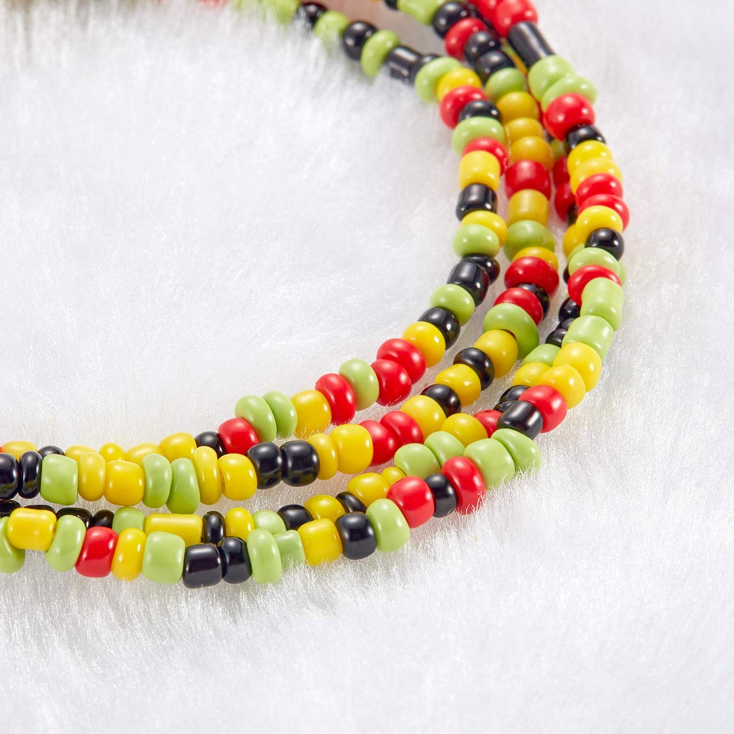 Hicarer 20 Pcs Waist Beads for Women Waist Belly Beads Jewelry Women Belly Chain Colorful Beach Bikini Body Chains Bohemia Body Accessories for Summer Beach