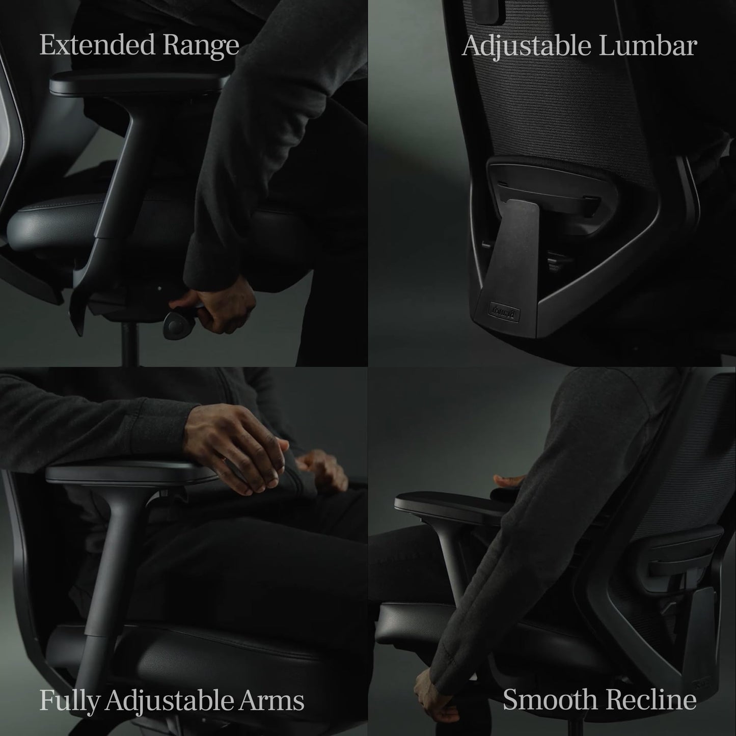 Branch Ergonomic Chair Pro - Mesh Office Chair with 14 Points of Adjustment - Height, Depth & Tilt Adjustable - 5D Armrests - Forward Tilt, Smooth Recline, and Lumbar Support - Black Boucle
