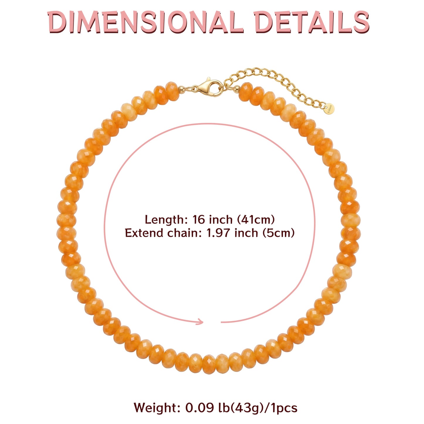 Badu Yellow Gemstone Beaded Necklace for Women Natural Stone Bead Beach Choker Necklace Fashion Trendy Jewelry Gifts