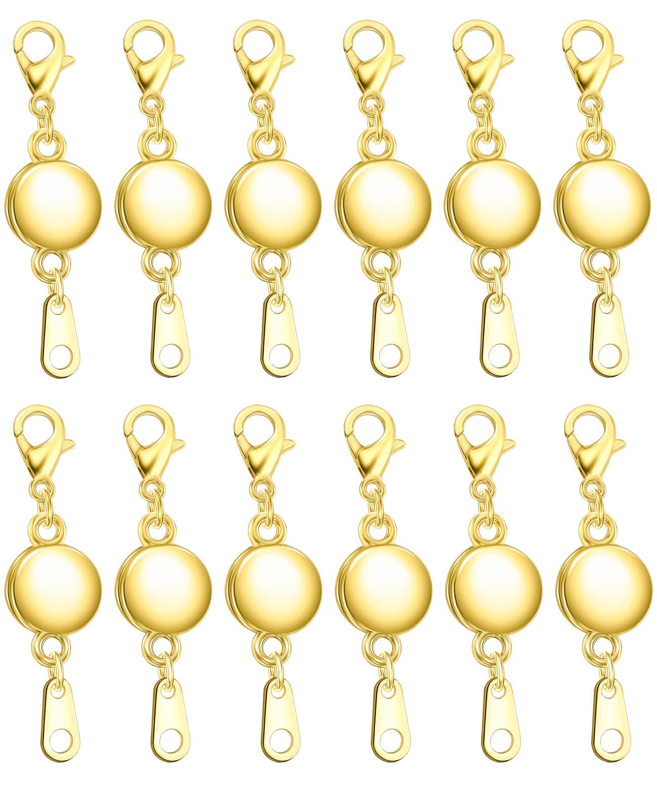 Dailyacc Magnetic Necklace Clasps and Closures - Round Bracelet Extender Clasps for Jewelry Making
