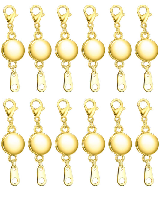 Dailyacc Magnetic Necklace Clasps and Closures - Round Bracelet Extender Clasps for Jewelry Making