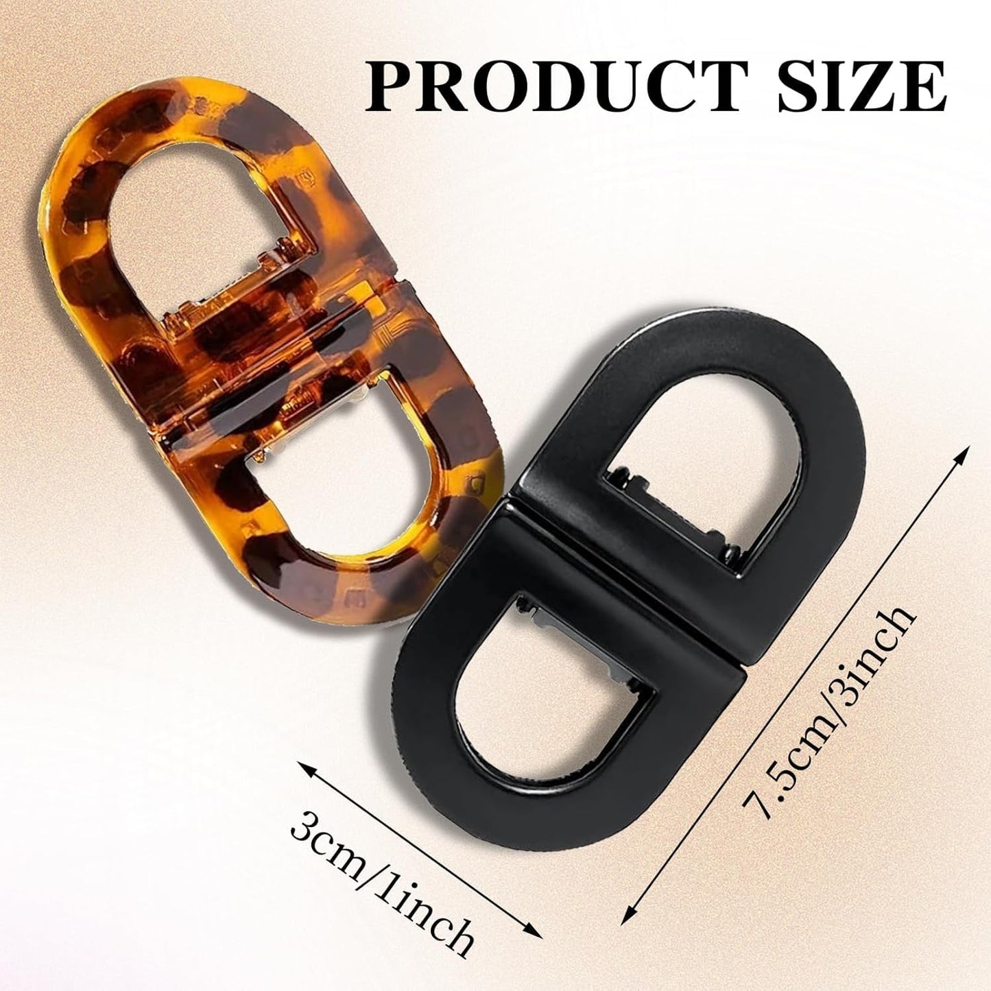 2PCS Magnetic hair clips, featuring extremely strong adhesive power and anti-slip design, ensuring a neat hairstyle. Dual-function design, (Black + Brown)