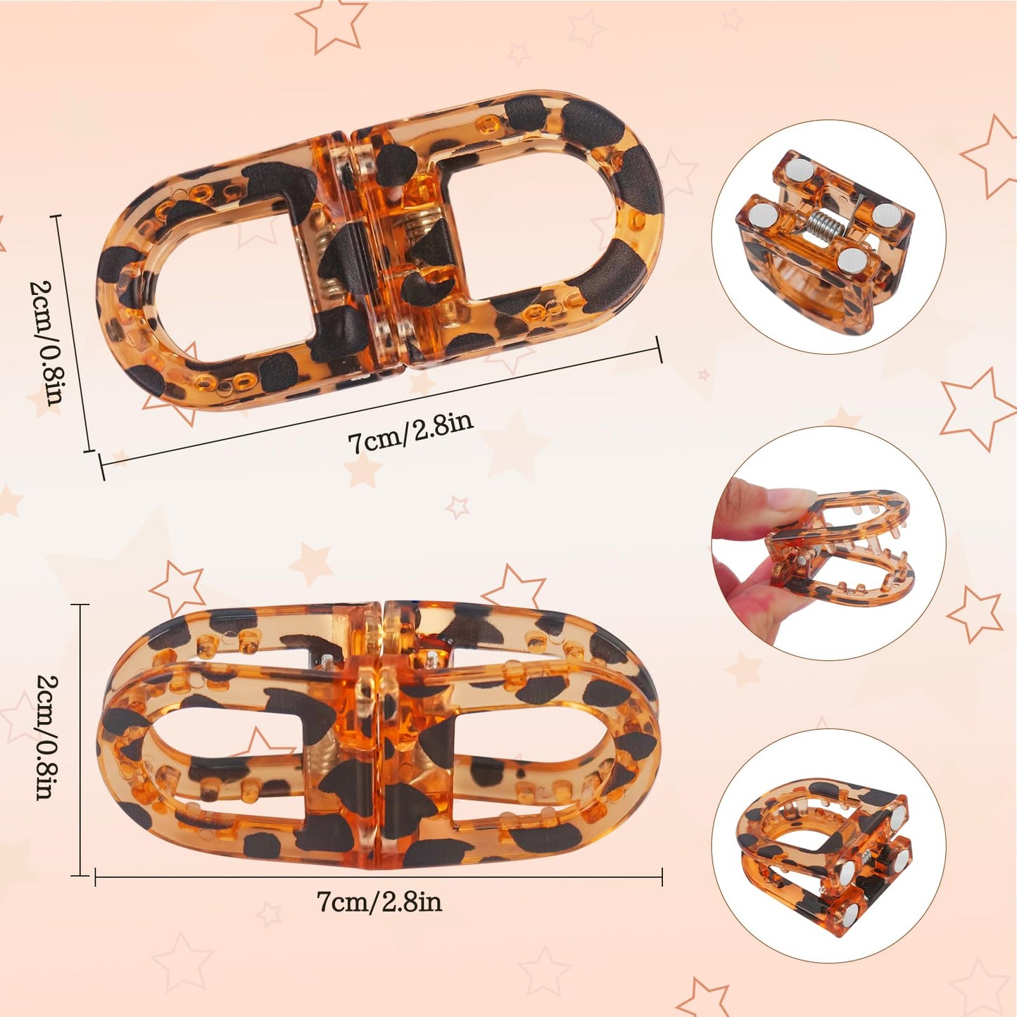 2-Pack Magnetic Hair Clips - Strong Hold Non-Slip Styling Clips, Lightweight & Fashionable, Seamless 2-in-1 Design for Easy Everyday Hairstyles, Secure Grip, Suitable for All Hair Types
