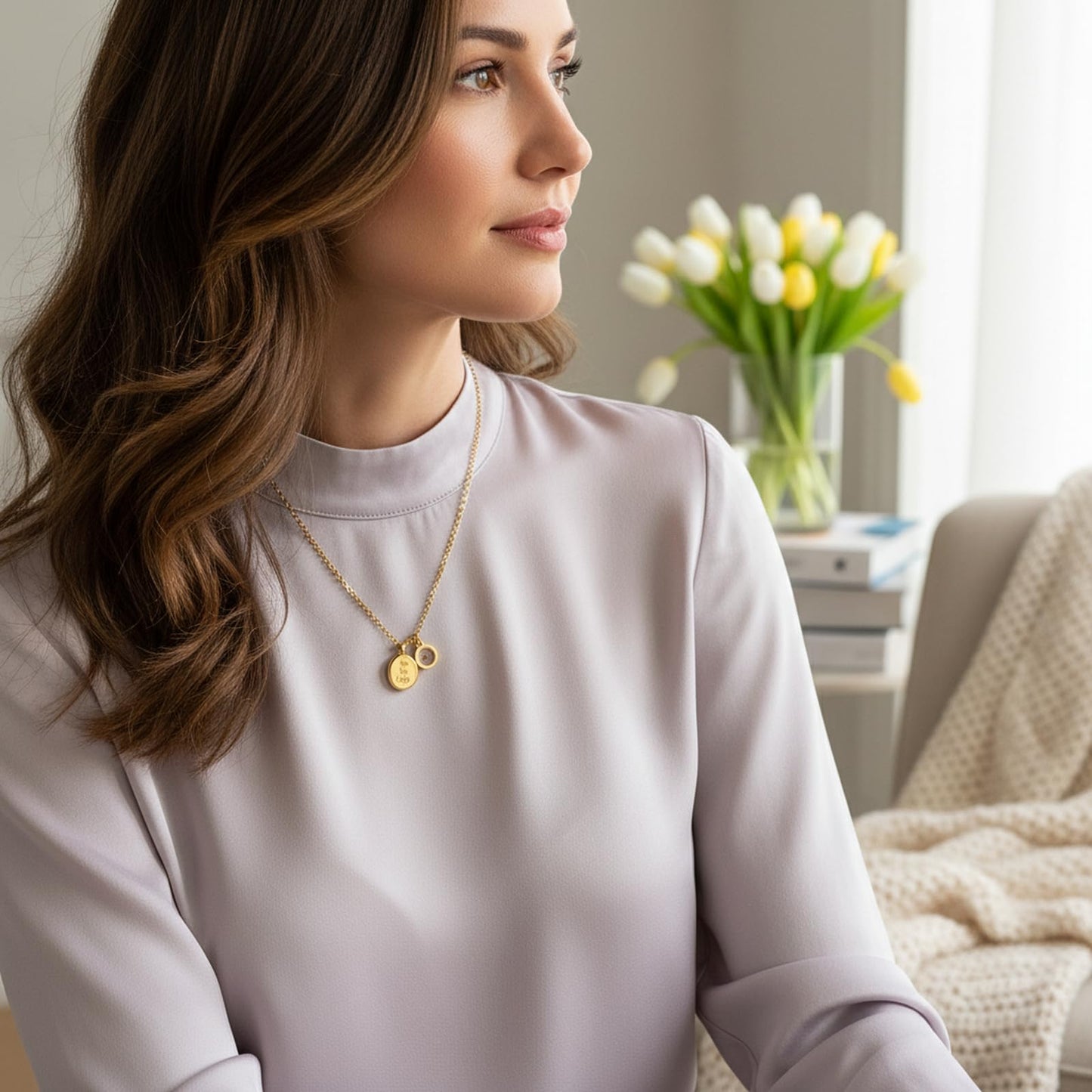 VLIEGEN Mustard Seed Necklace - Stainless Steel Faith Mountain Jewelry for Women & Men styleQ