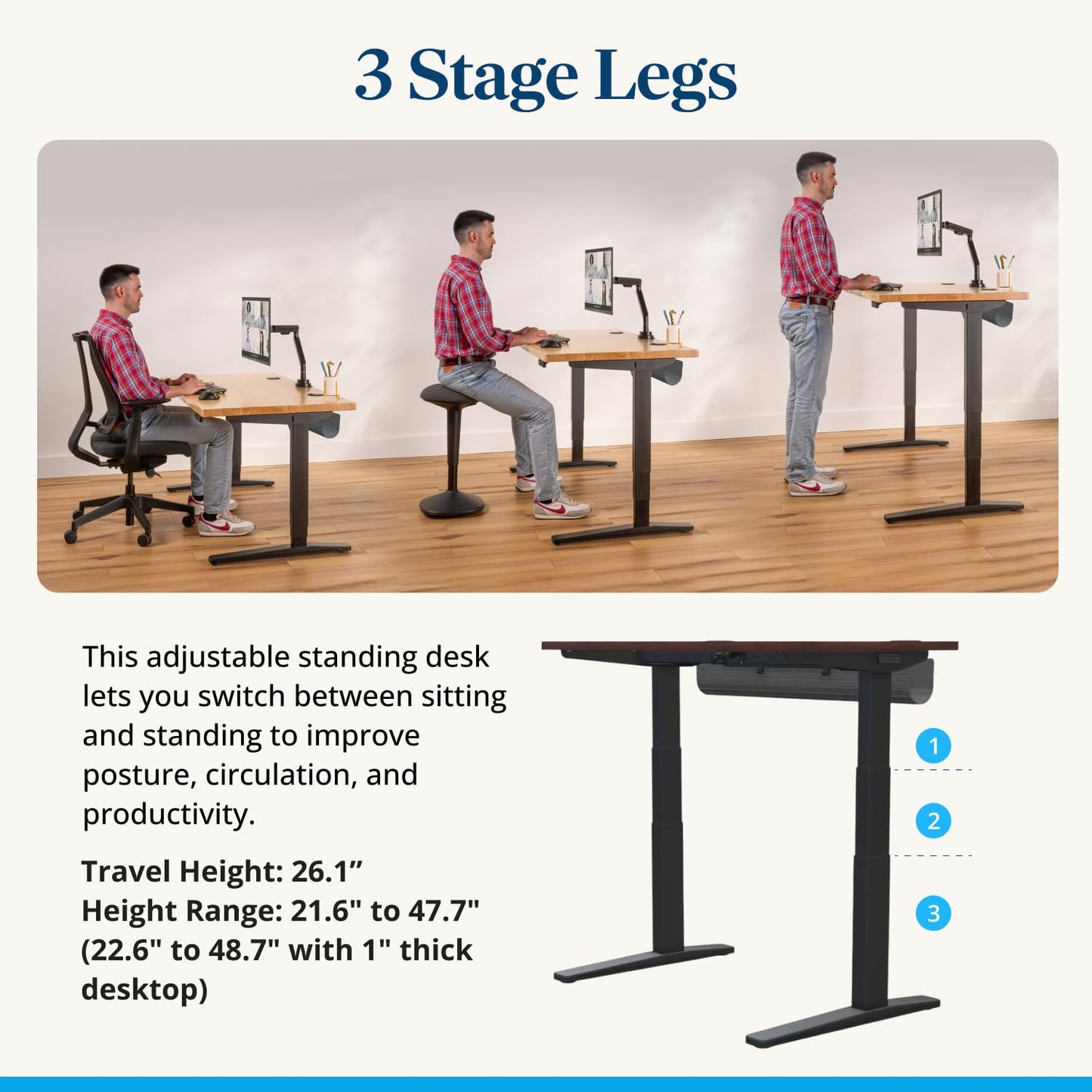 UPLIFTDESK V3 2-Leg Walnut Laminate Wood Standing Desk – Adjustable Height, Advanced 1-Touch Memory Keypad, Under Desk Cable Management, Wire Grommets & Rocker Board (Black C-Frame, 72 x 30 inch)