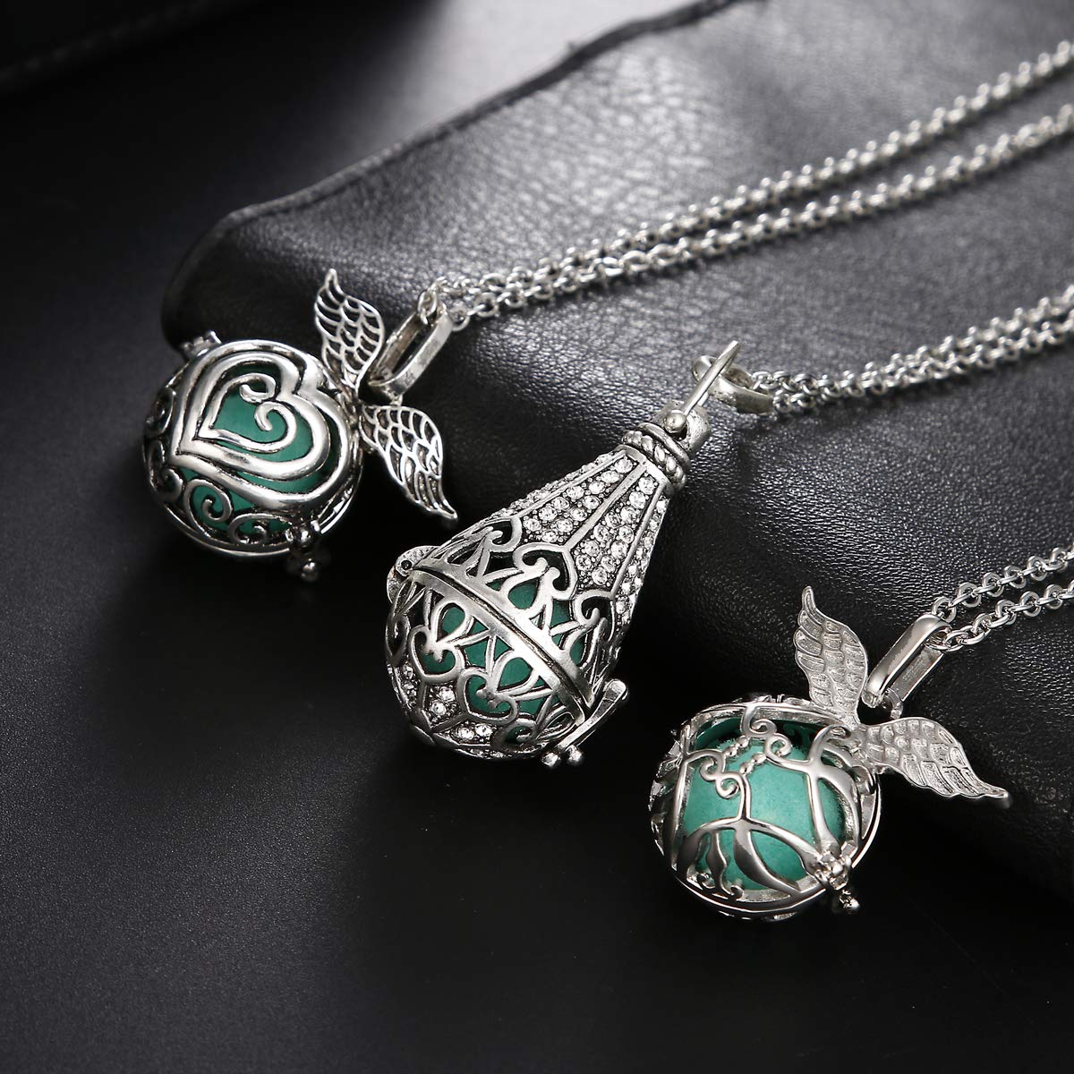 Vie jeune Mixed Filigree Cage Locket Pendants Set, Essential Oil Diffuser DIY Necklace Bracelet Jewelry Making Craft, Bulk Beads Aromatherapy Diffuse Charms Gifts for Women (Random 10pcs Diffusers)