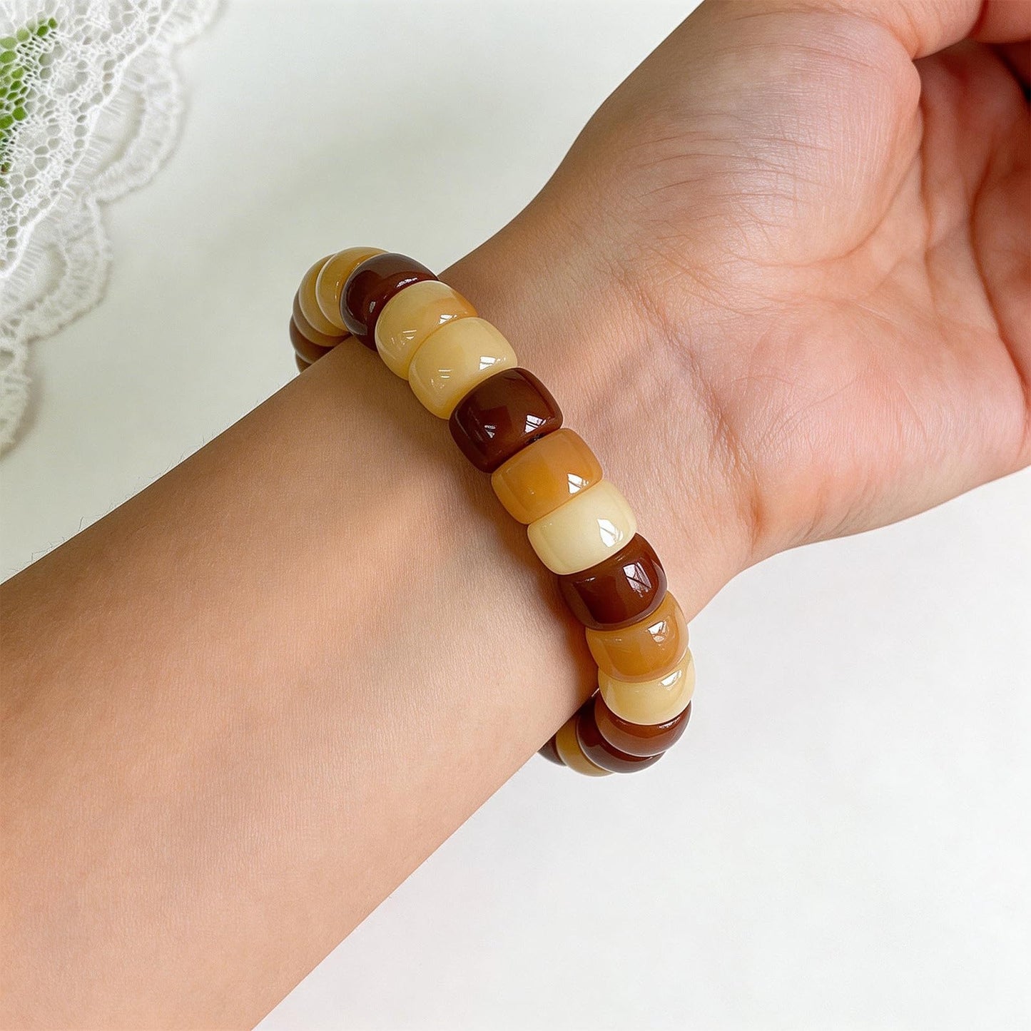 Embtrem Fidget Bracelet Bodhi Seed Bracelets Anxiety Fidget Bracelets Protection Healing Stretch Alleviate Anxiety Stress Protection Healing Bodhi Jewelry Gifts for Women Men